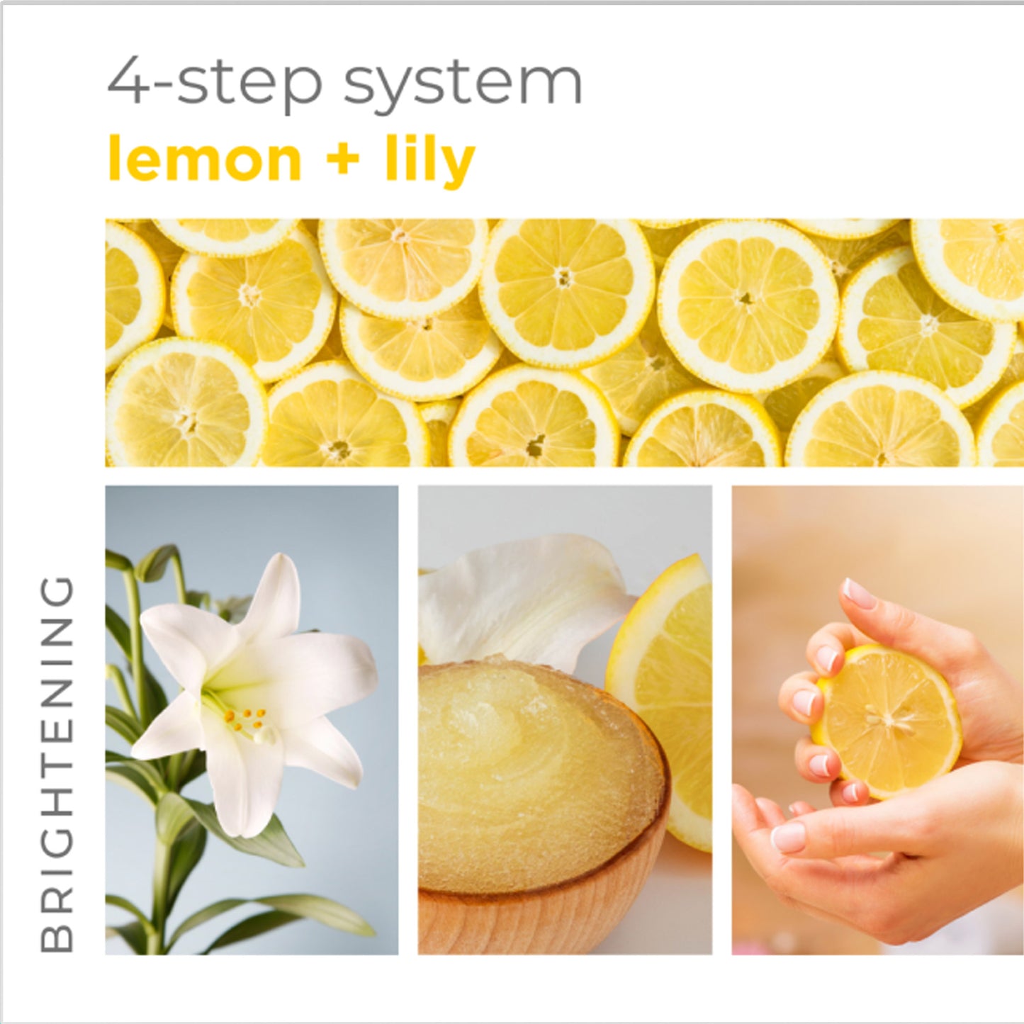 Brightening sugar scrub with lemon, lily, and kojic acid for smooth, glowing skin