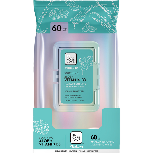 VitaLuxe Soothing Aloe + Vitamin B3 Makeup Removing Cleansing Wipes
