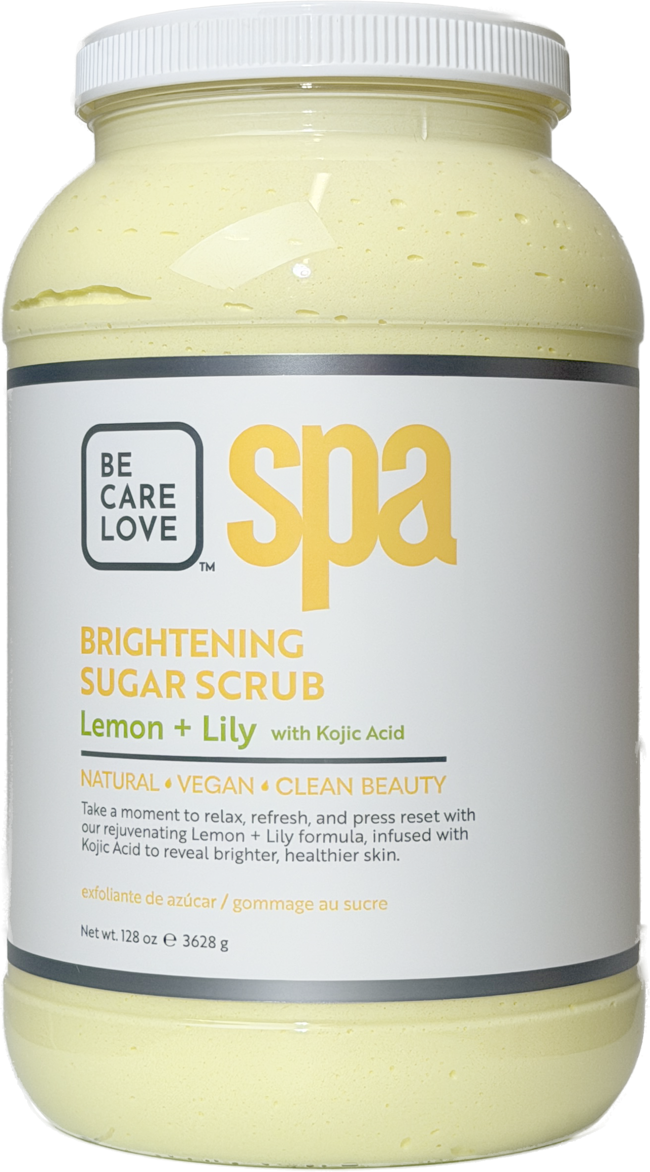 Brightening Lemon and Lily Sugar Scrub – Radiance-Boosting Body Exfoliator with Kojic Acid
