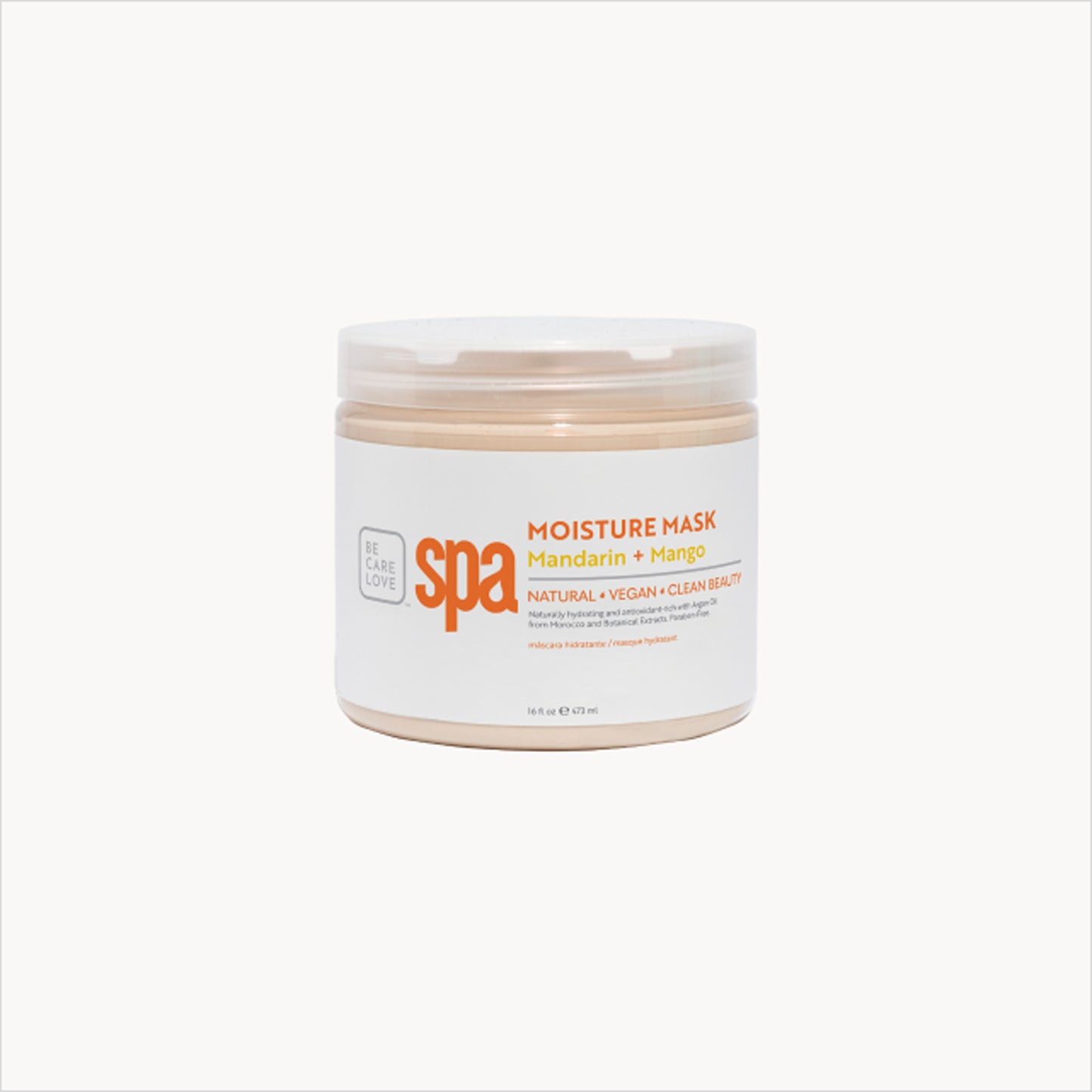 Nutrient-rich clay mask with mandarin, mango, and argan oil