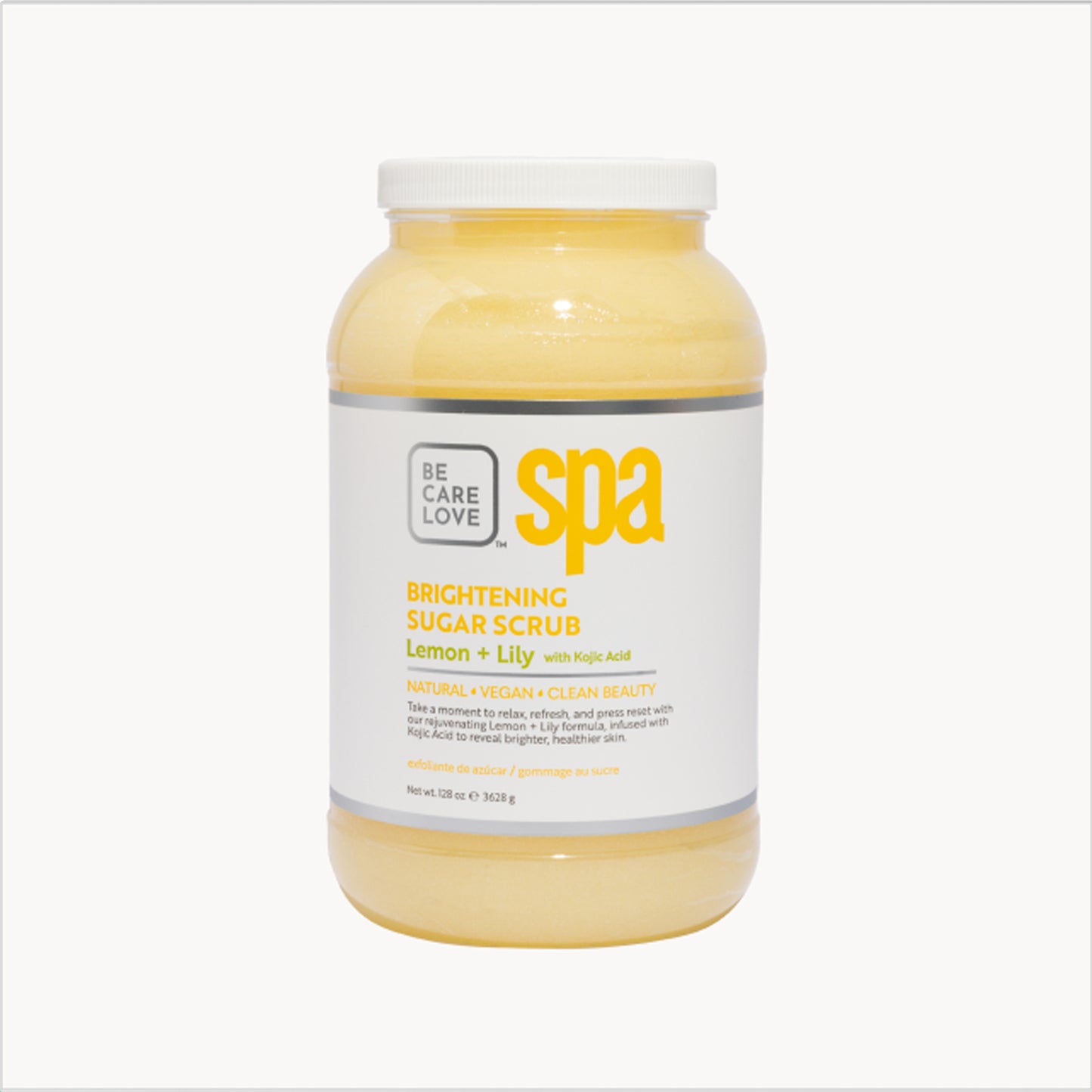 Brightening sugar scrub with lemon, lily, and kojic acid for smooth, glowing skin