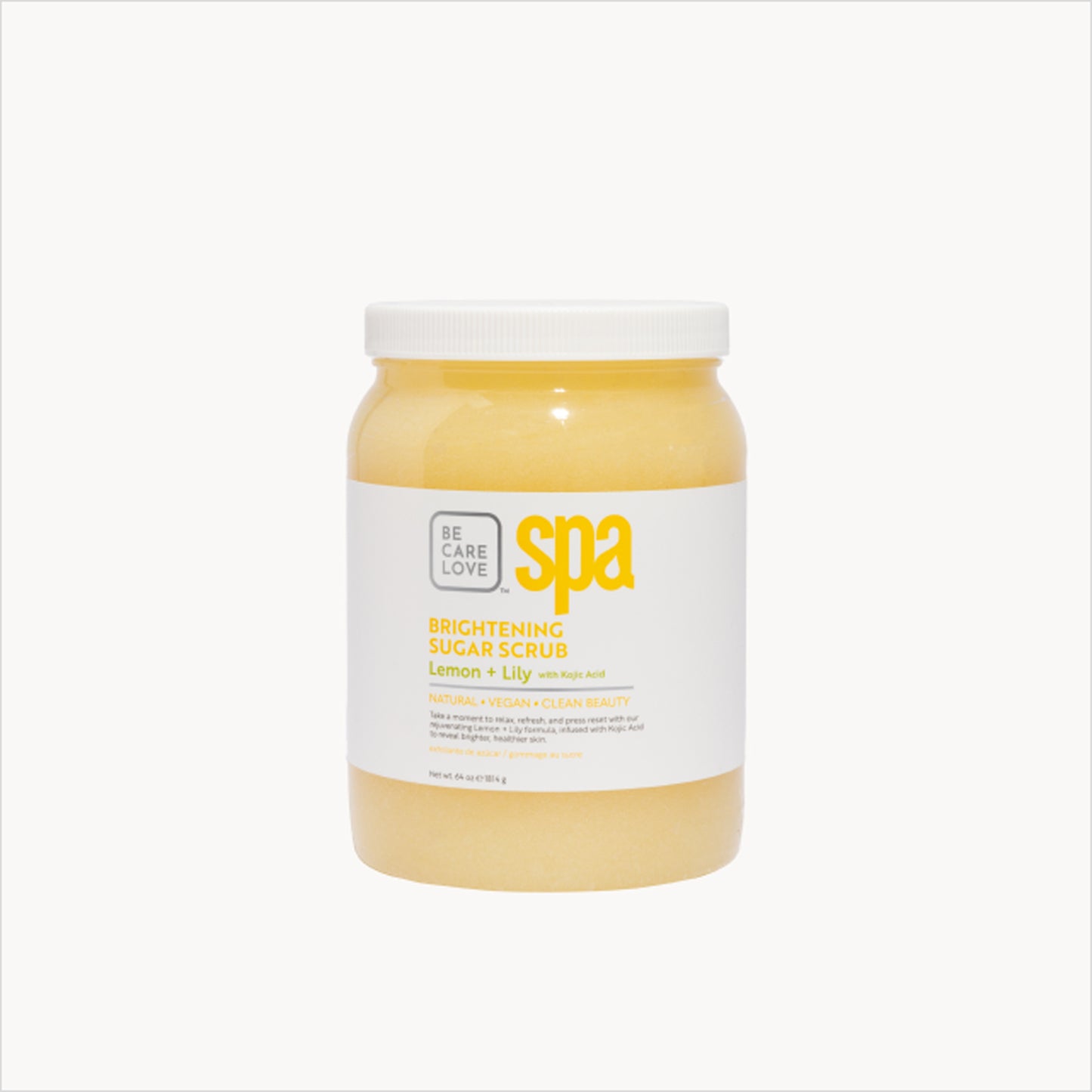 Brightening sugar scrub with lemon, lily, and kojic acid for smooth, glowing skin