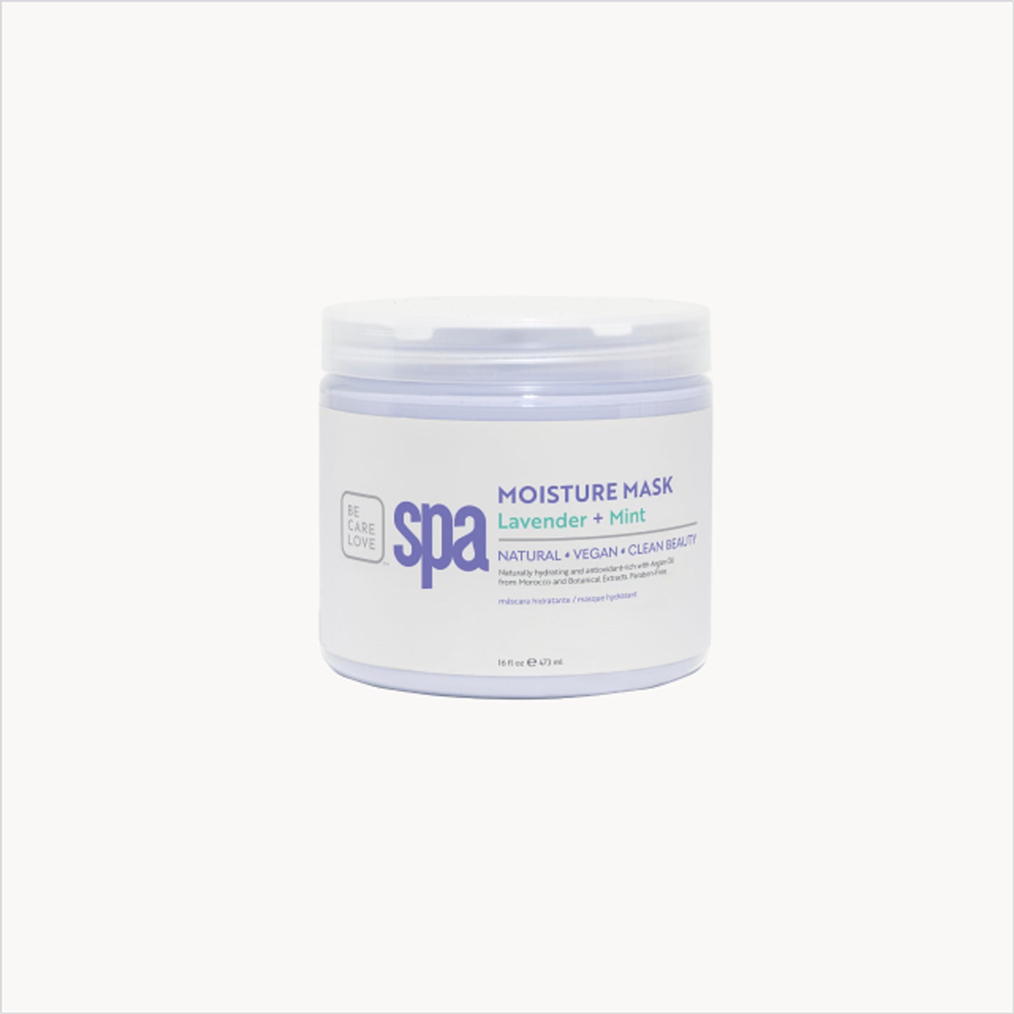 Soothing lavender mint clay mask for dry, stressed skin
