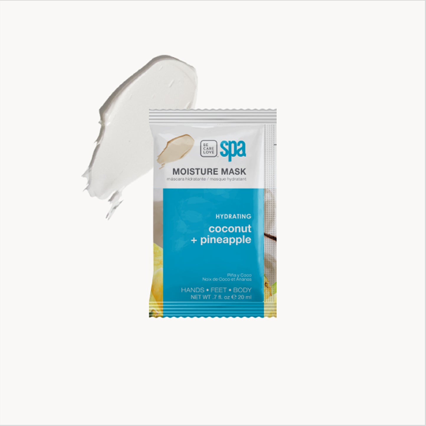 Coconut and pineapple 4-step hydrating manicure and pedicure set