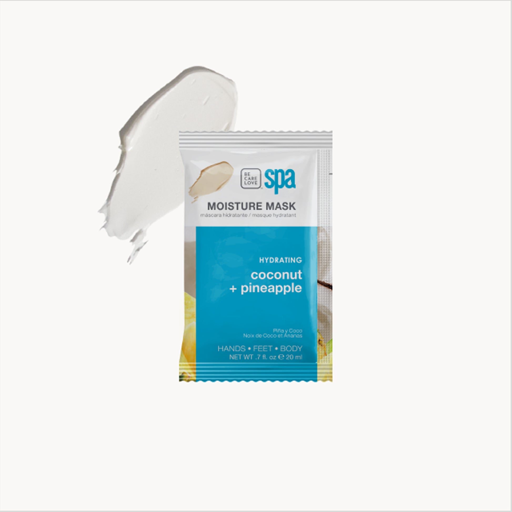 Coconut and pineapple 4-step hydrating manicure and pedicure set