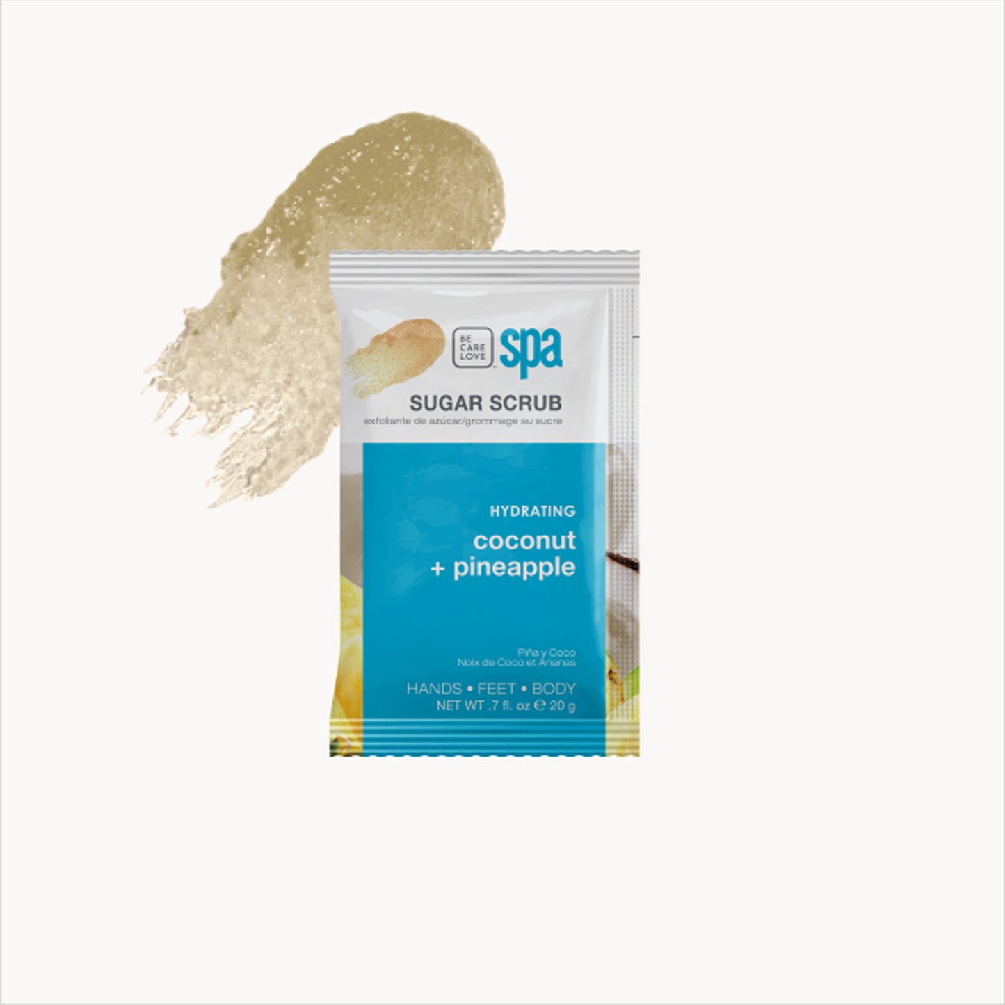 Coconut and pineapple 4-step hydrating manicure and pedicure set