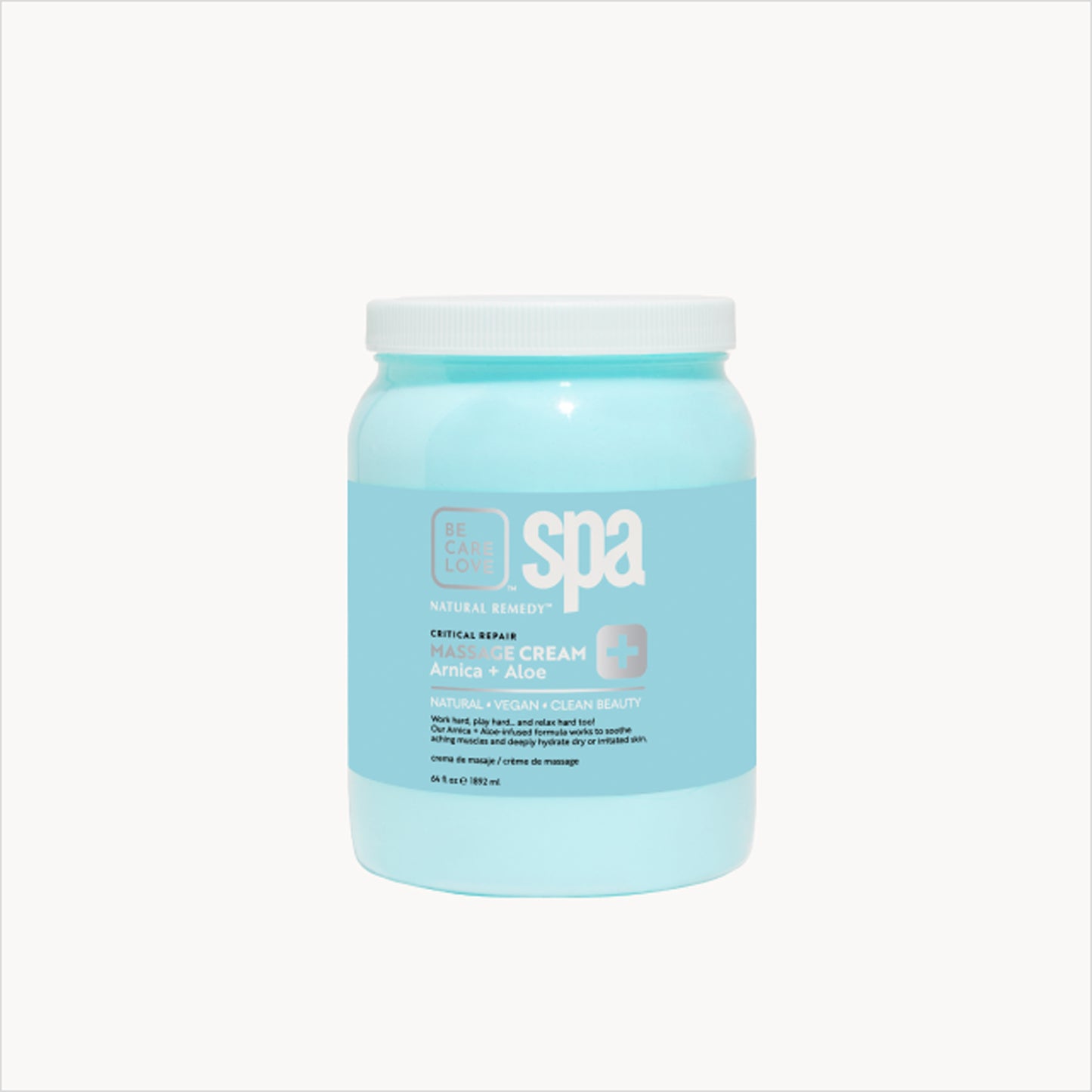 Restorative massage cream with arnica, aloe vera, and argan oil