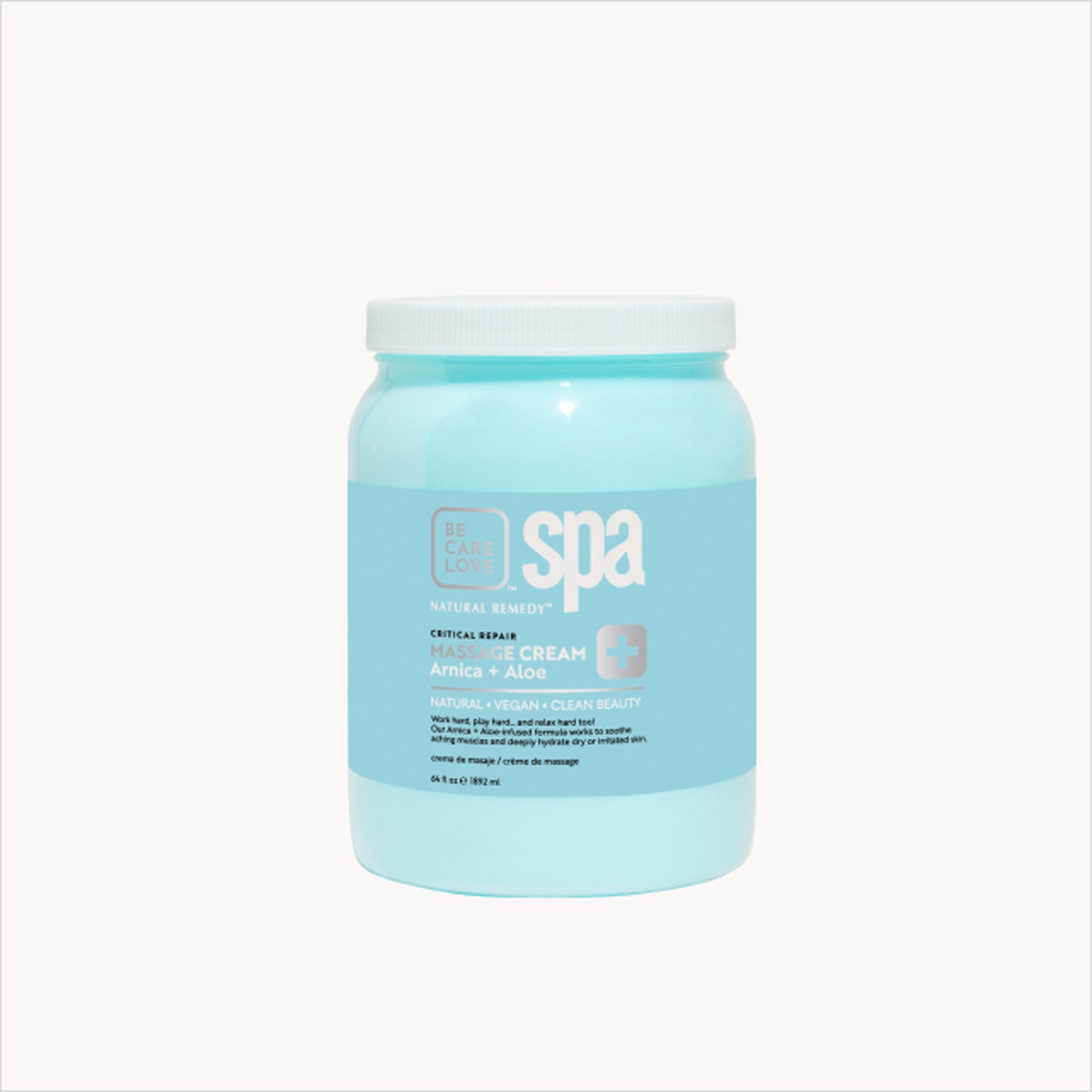Restorative massage cream with arnica, aloe vera, and argan oil