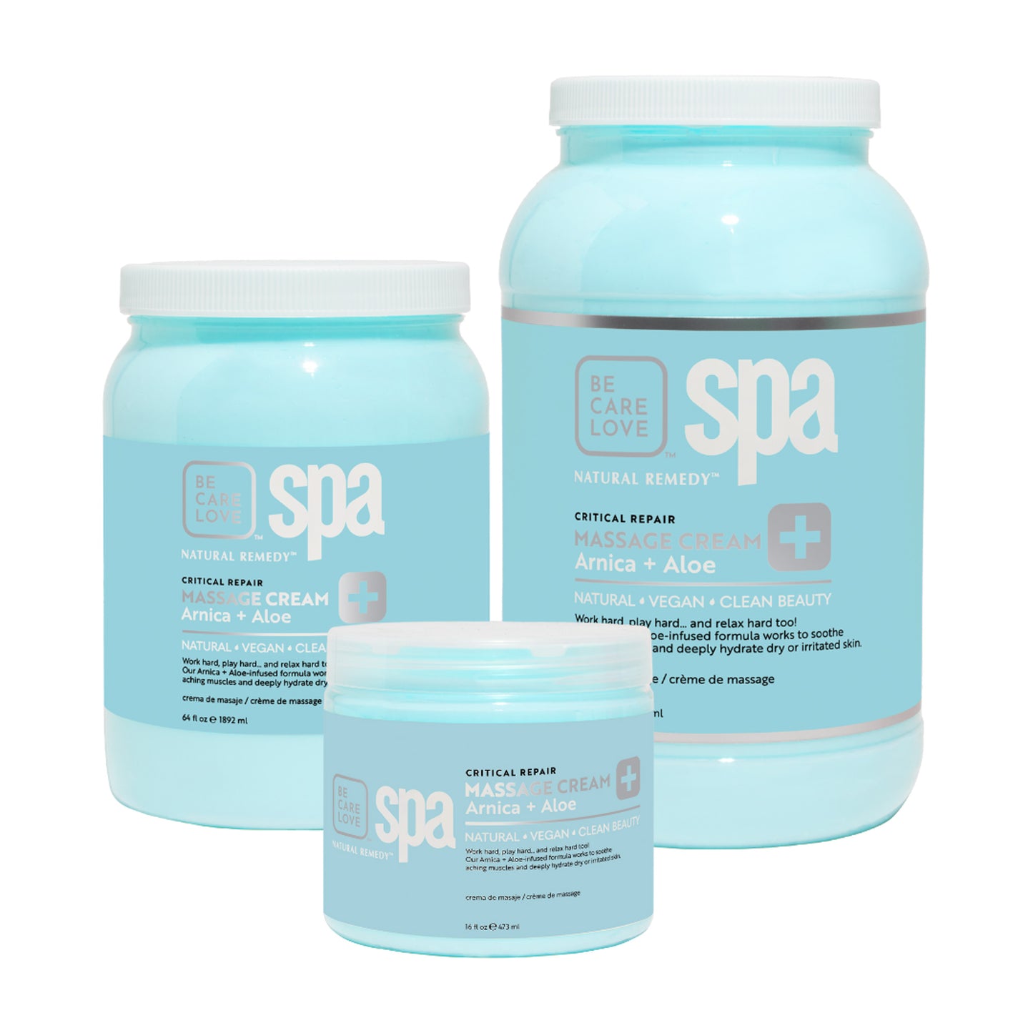 Restorative massage cream with arnica, aloe vera, and argan oil