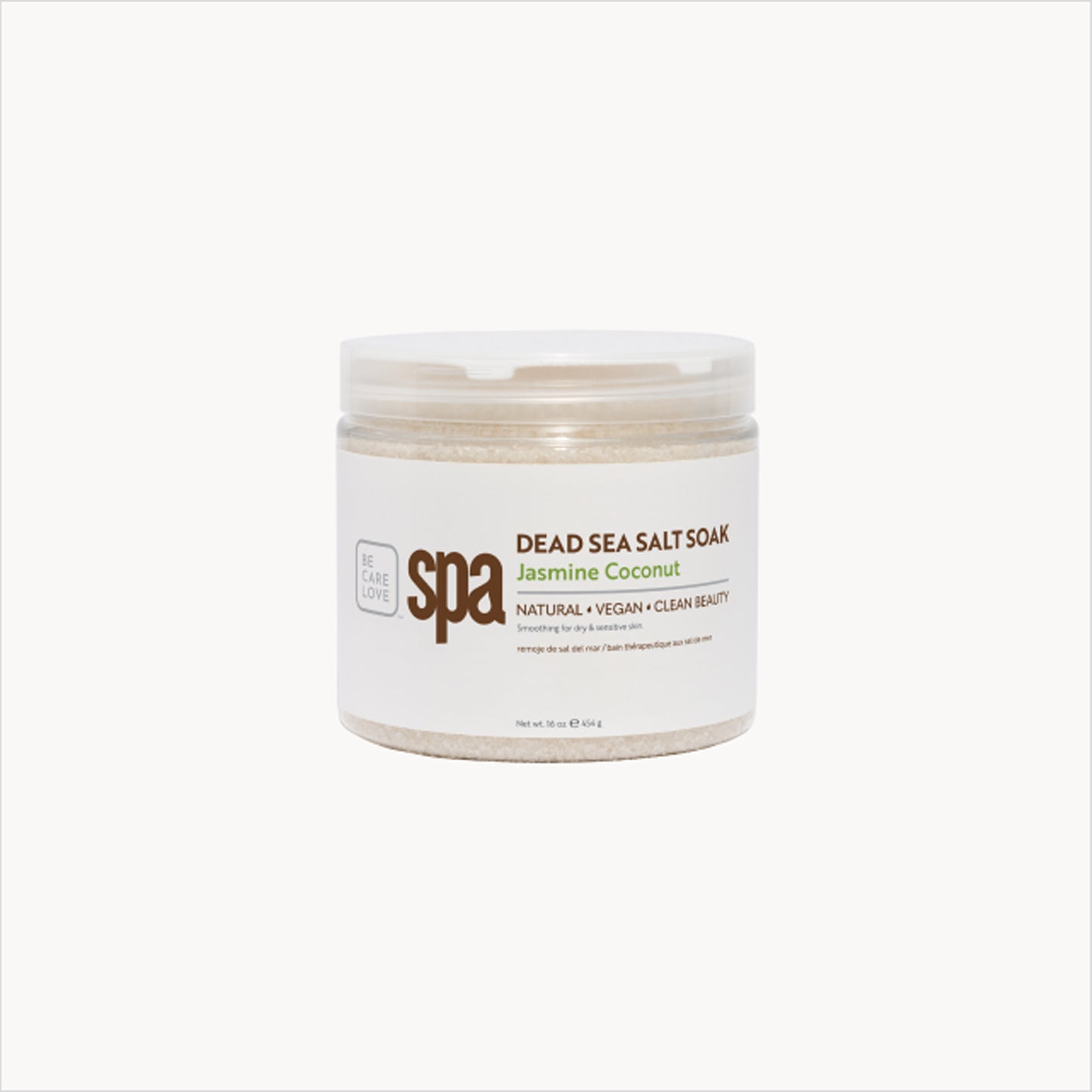 Moisturizing milk and honey Dead Sea salt soak with white chocolate