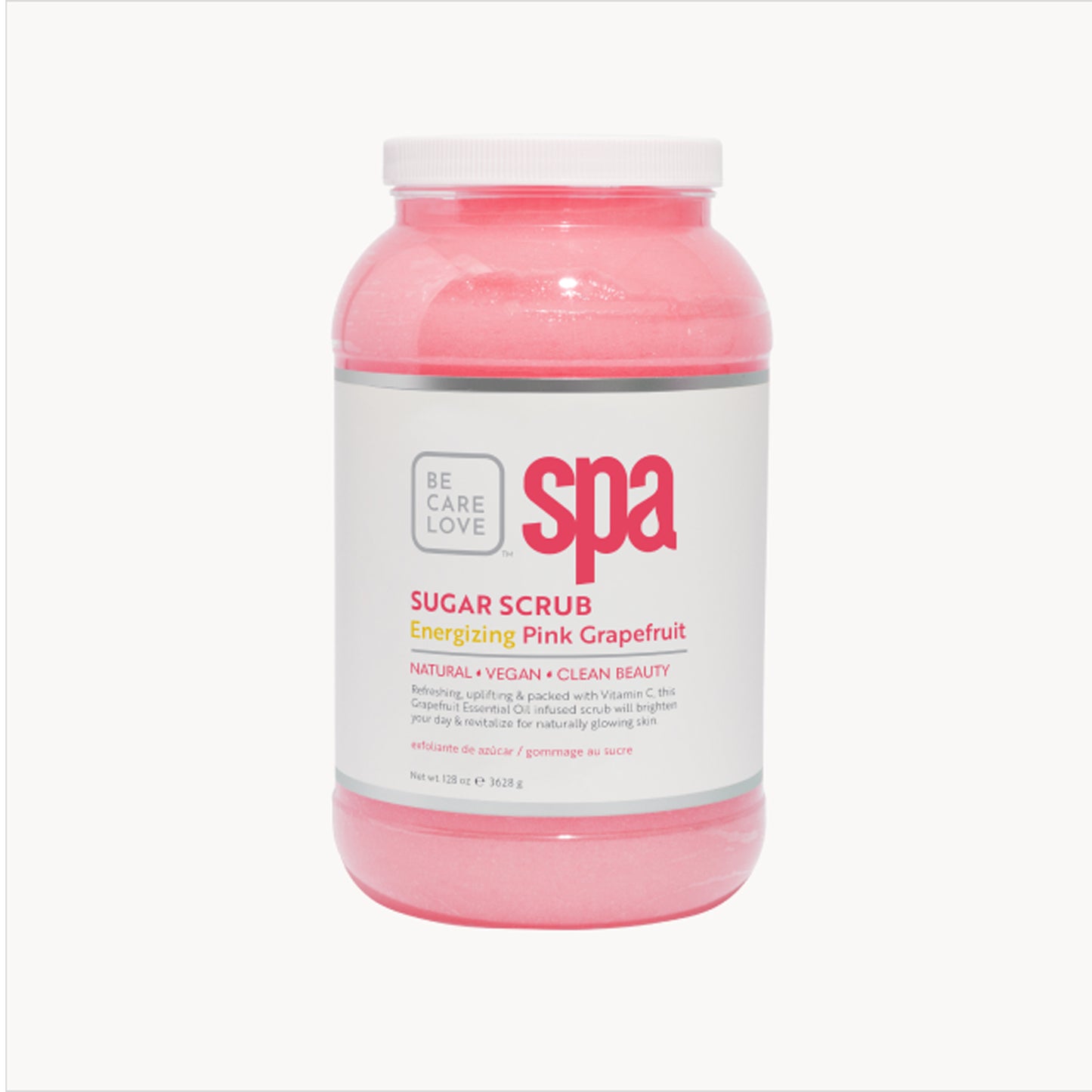 Botanical sugar scrub with pink grapefruit and argan oil for exfoliating and moisturizing skin