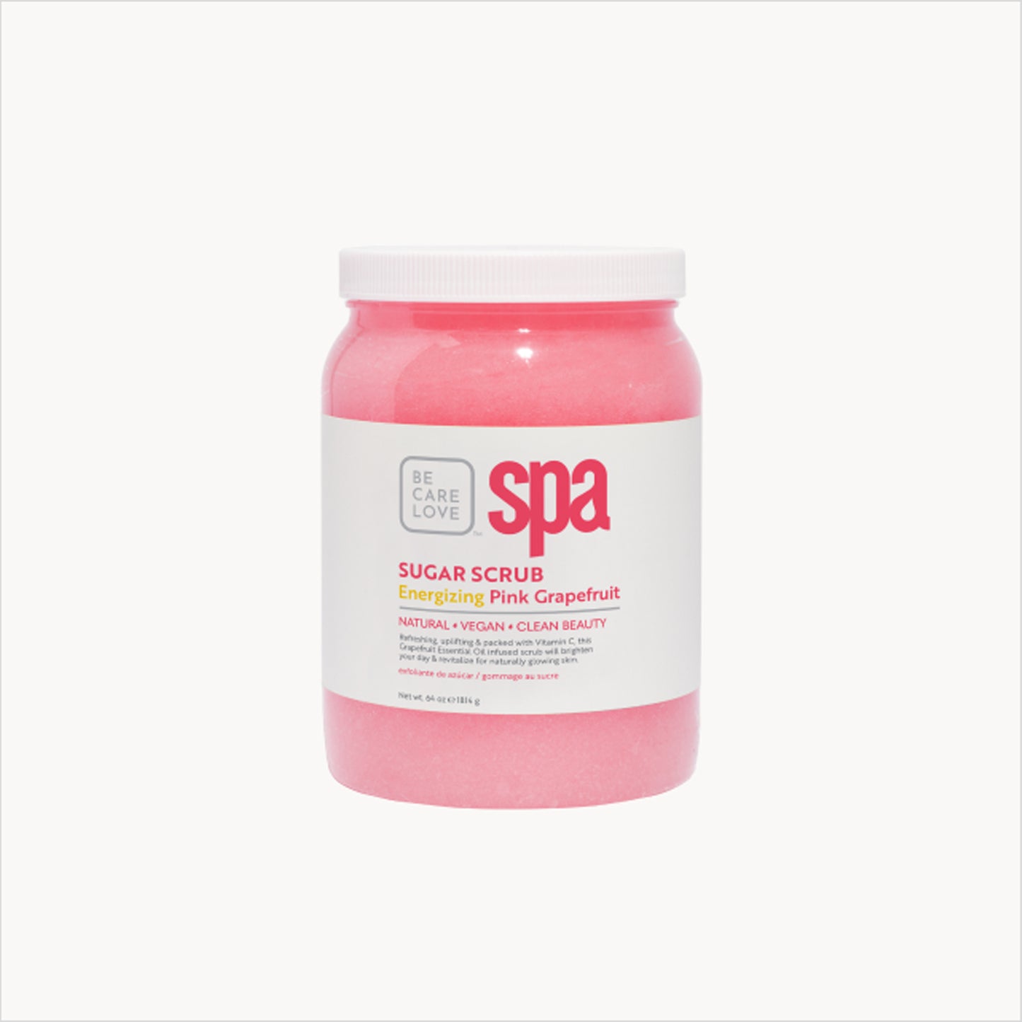 Botanical sugar scrub with pink grapefruit and argan oil for exfoliating and moisturizing skin