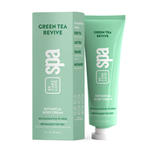 Vegan antioxidant body cream with green tea, aloe vera, and niacinamide