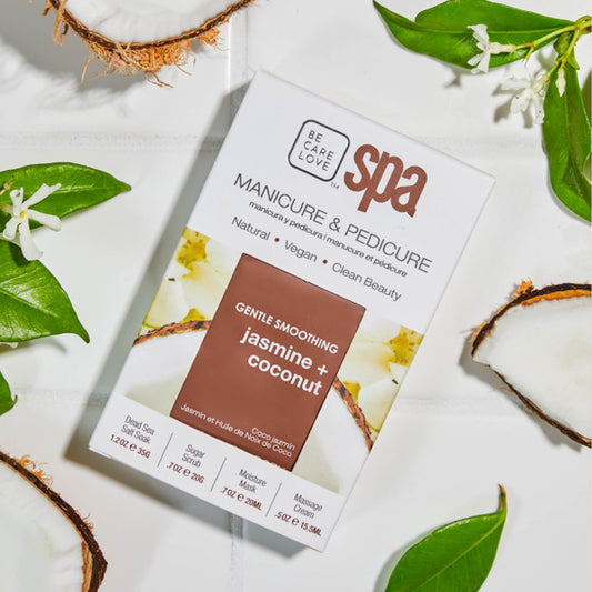 Jasmine and coconut 4-step smoothing manicure and pedicure set