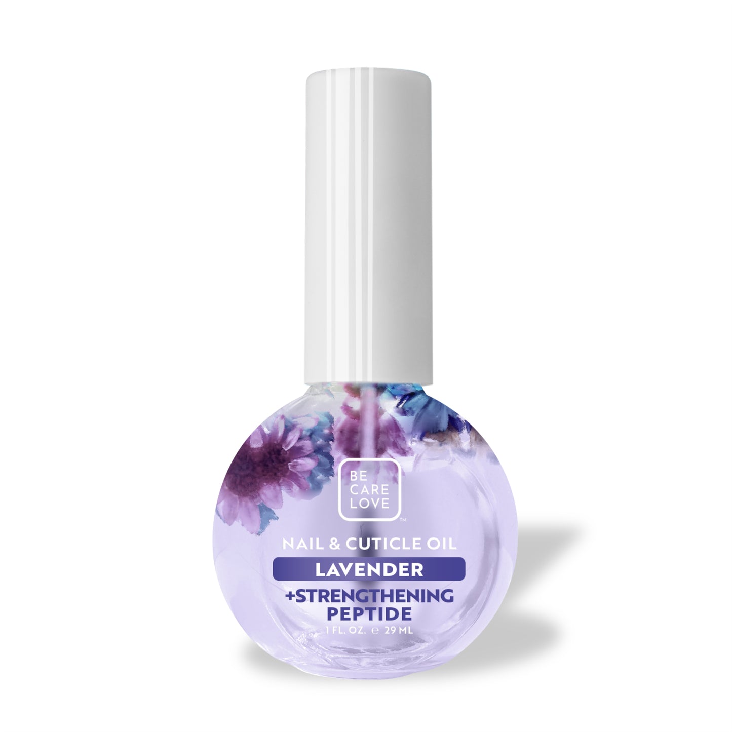 Hydrating nail and cuticle oil with lavender and strengthening peptides