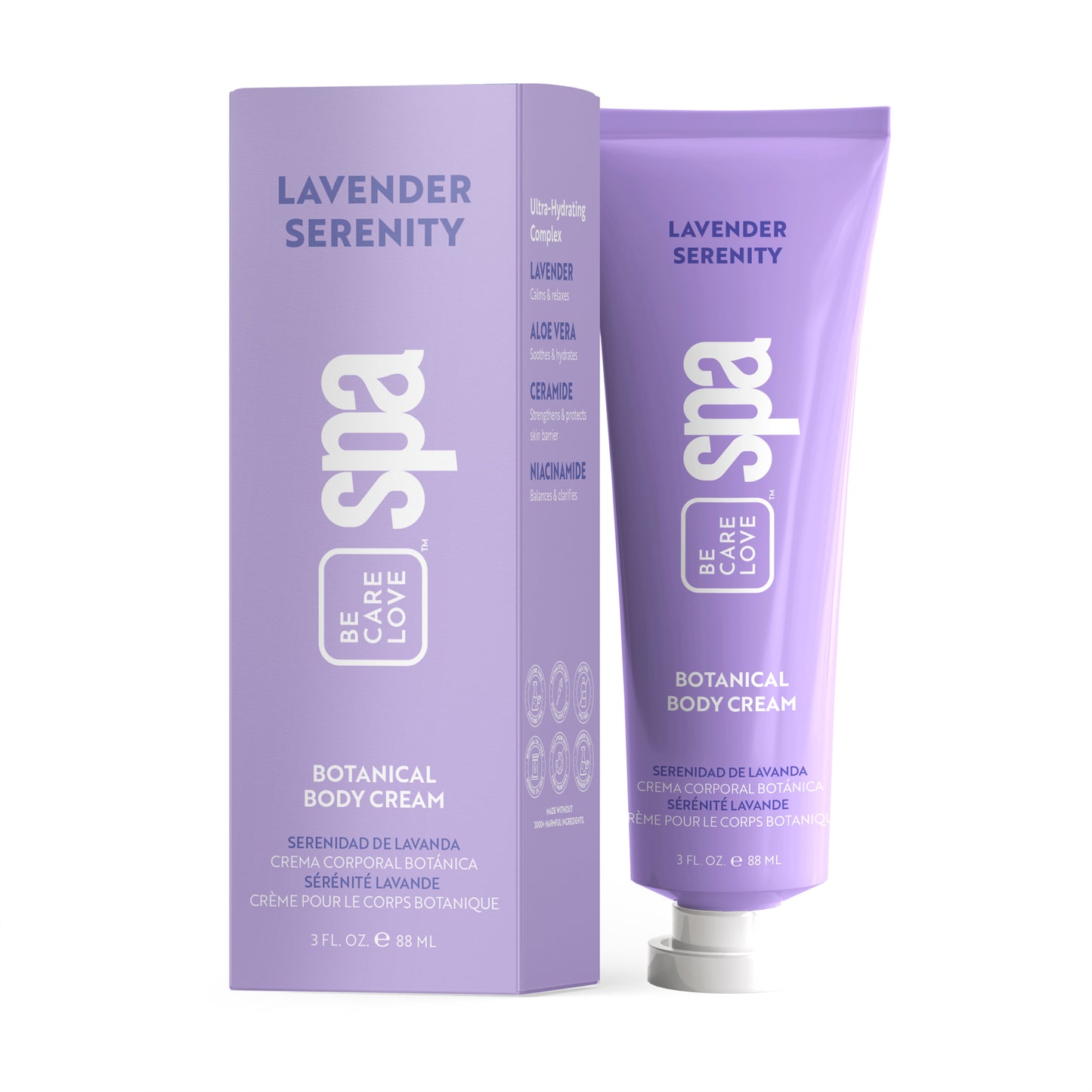 Calming lavender body cream with aloe vera and ceramides
