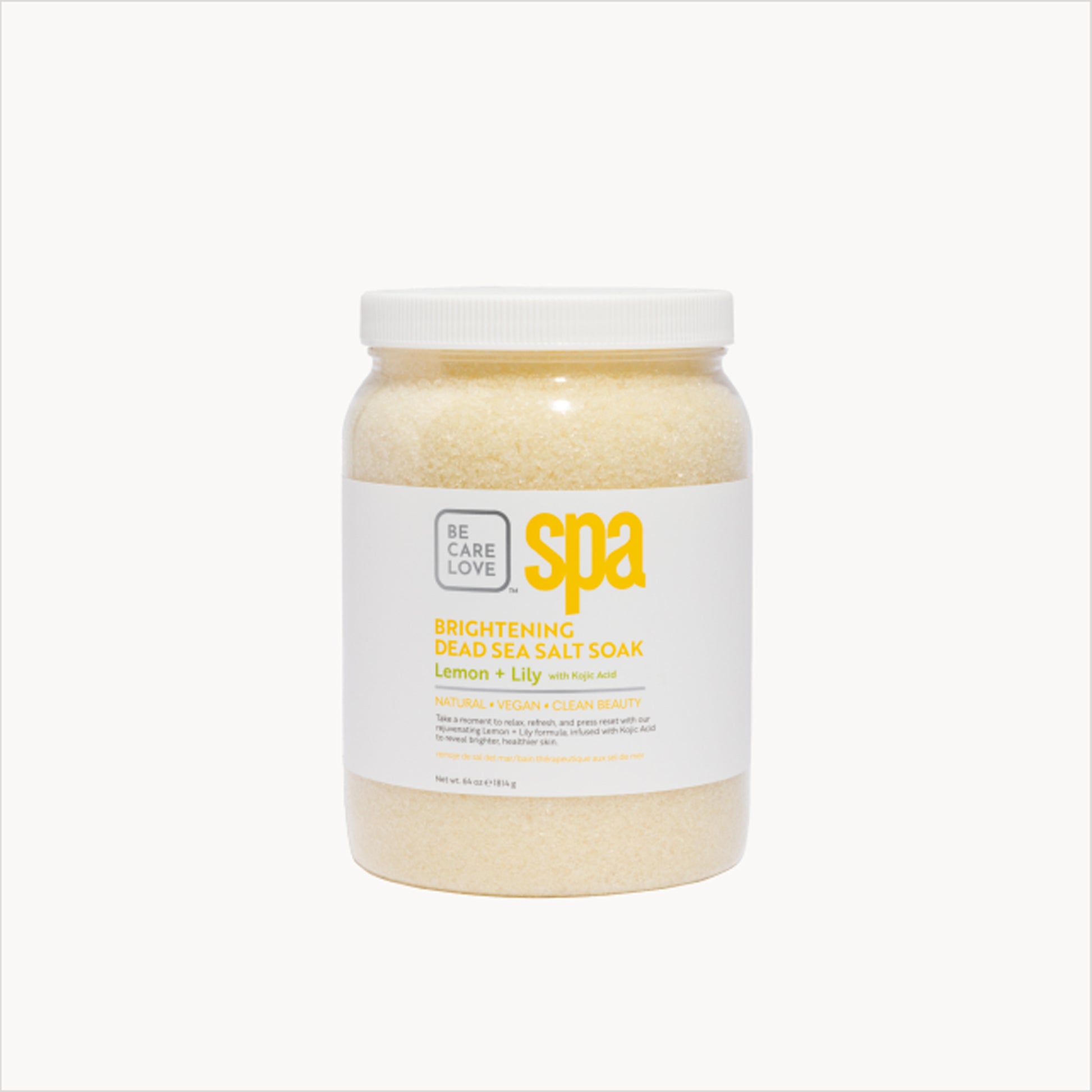 Brightening Dead Sea salt soak with lemon, lily, and kojic acid