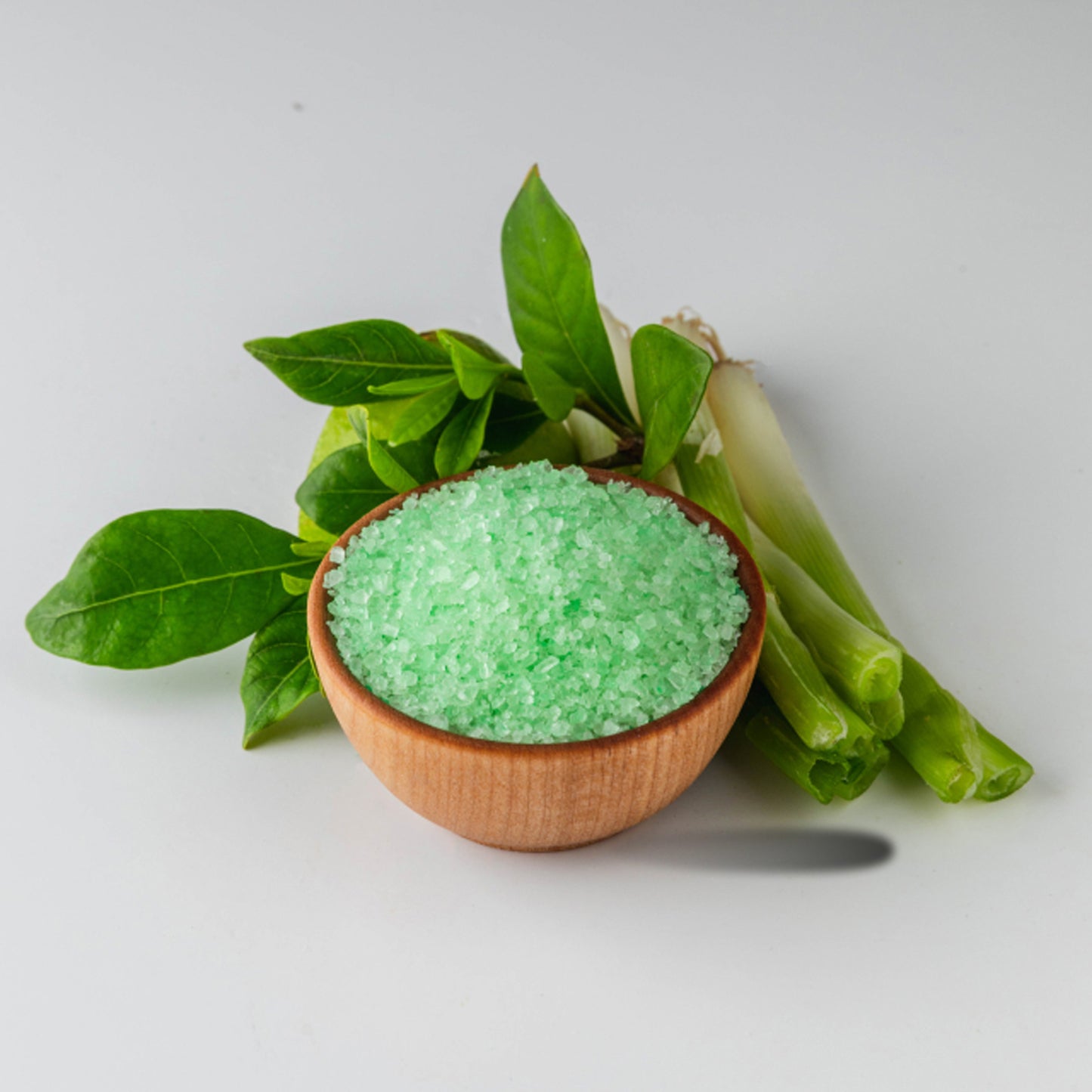 Detoxifying Dead Sea salt soak with lemongrass and green tea