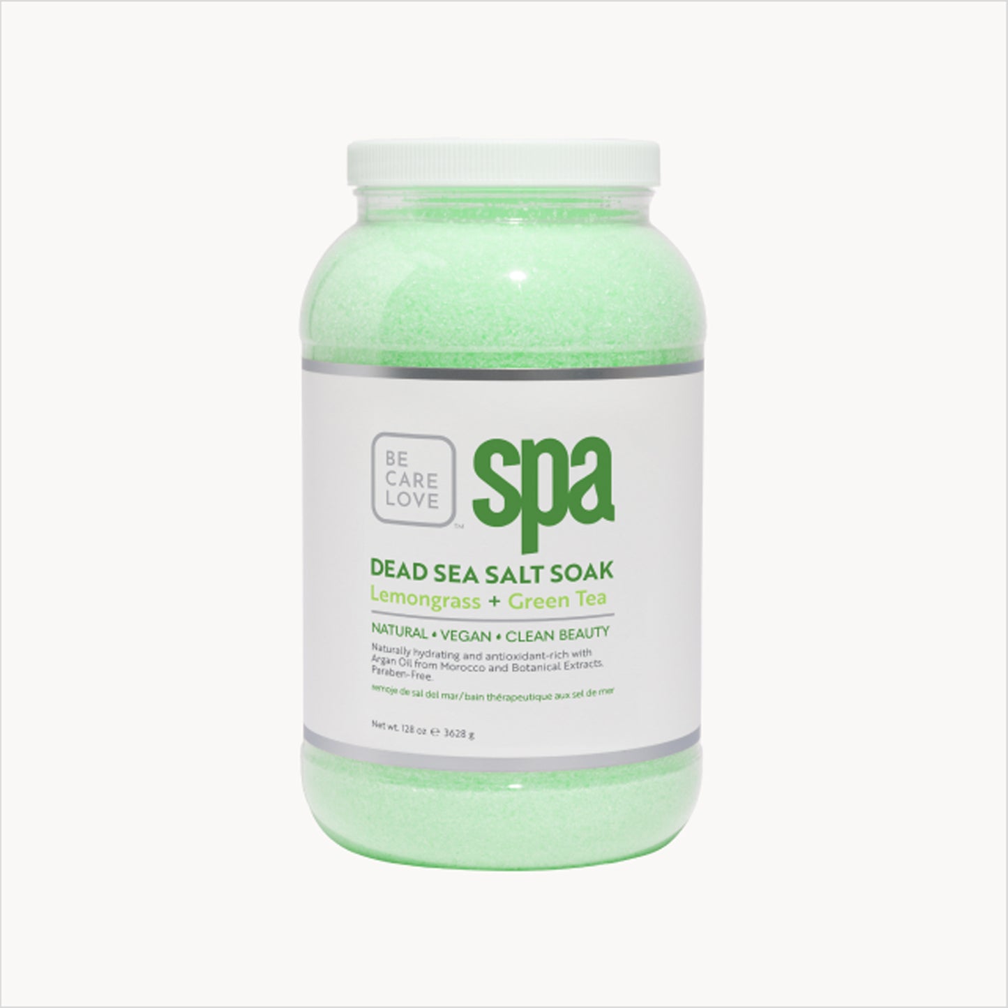 Detoxifying Dead Sea salt soak with lemongrass and green tea