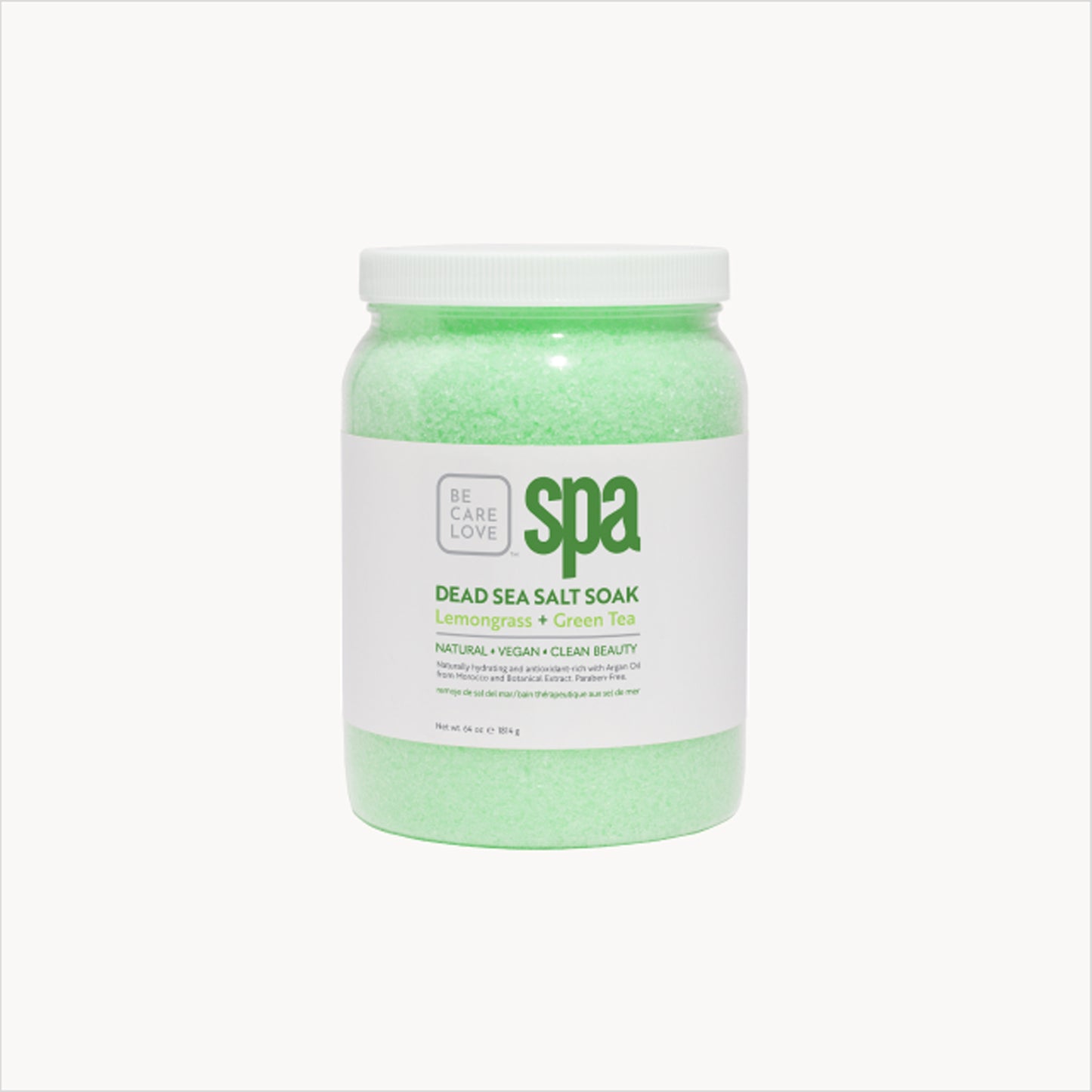 Detoxifying Dead Sea salt soak with lemongrass and green tea