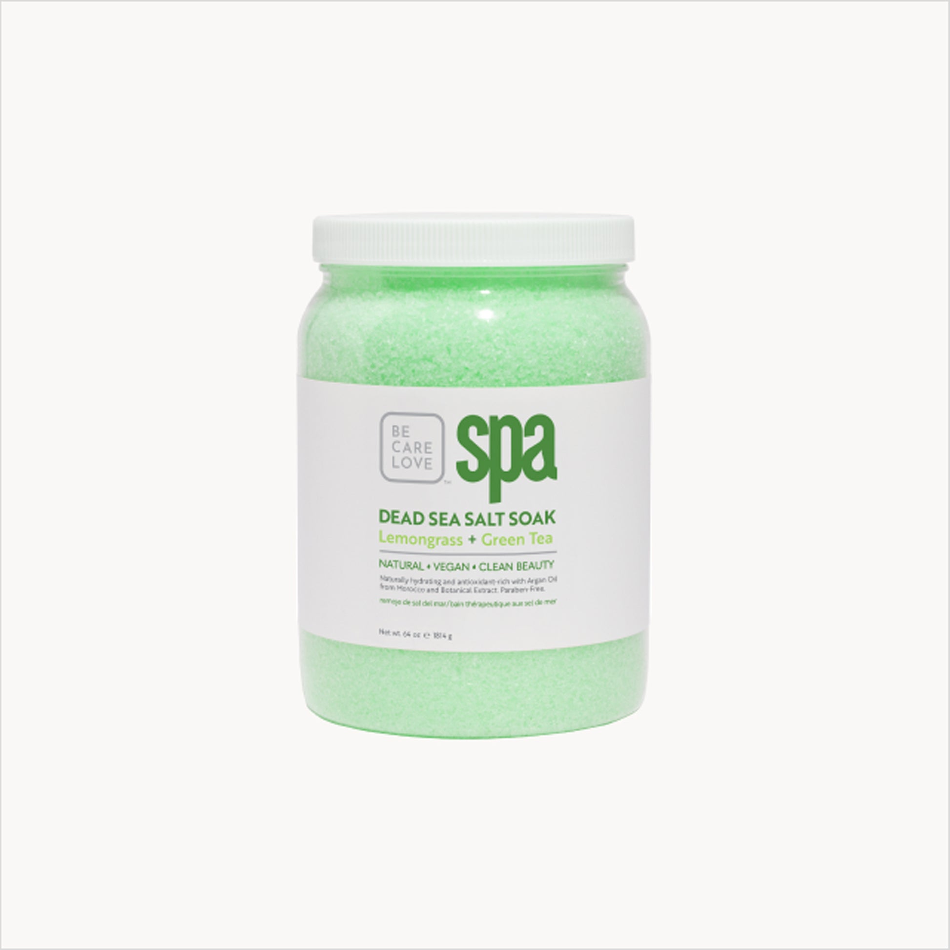 Detoxifying Dead Sea salt soak with lemongrass and green tea