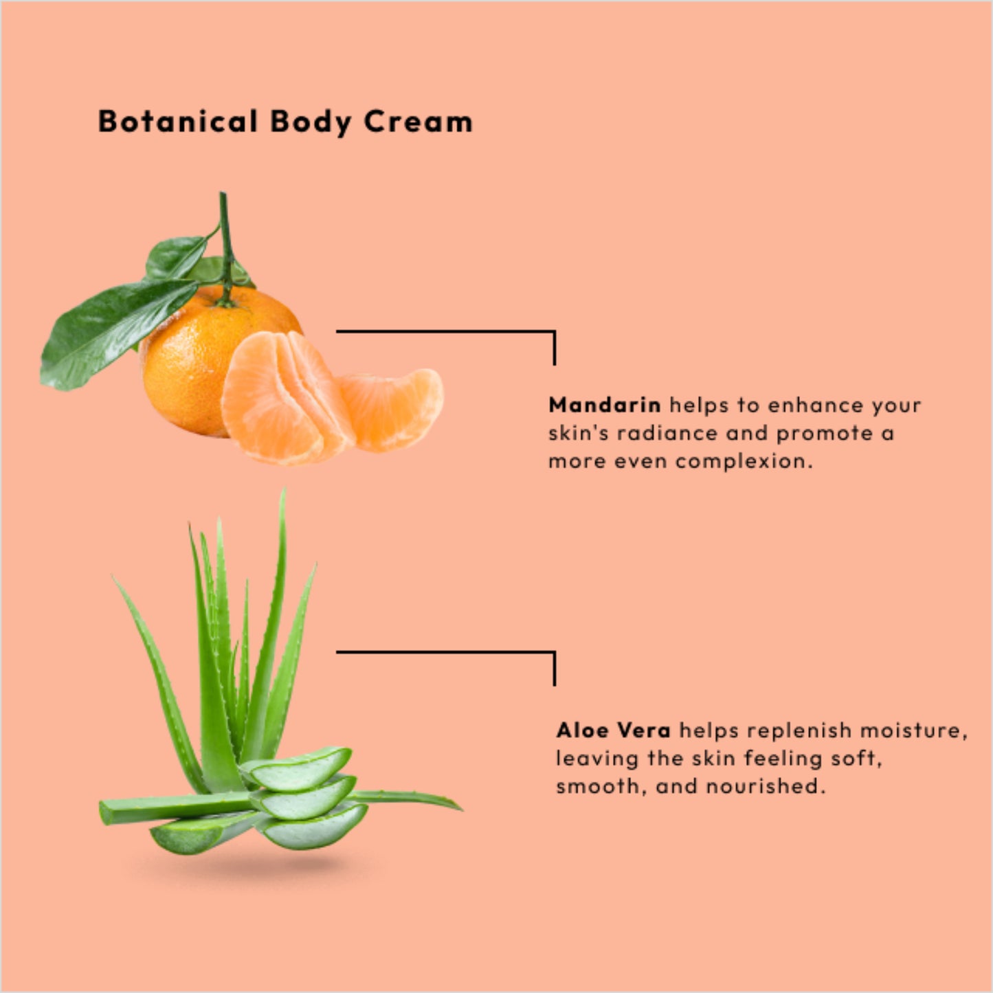 Natural brightening lotion with mandarin and aloe vera
