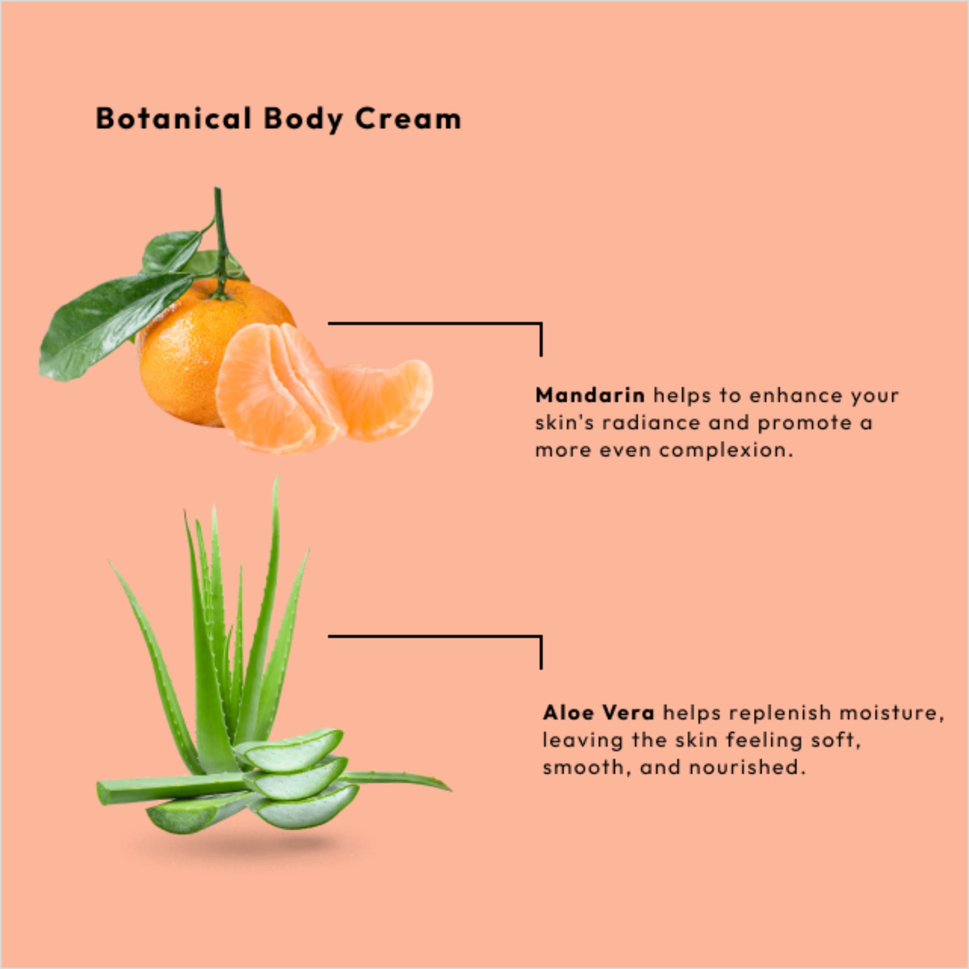 Natural brightening lotion with mandarin and aloe vera