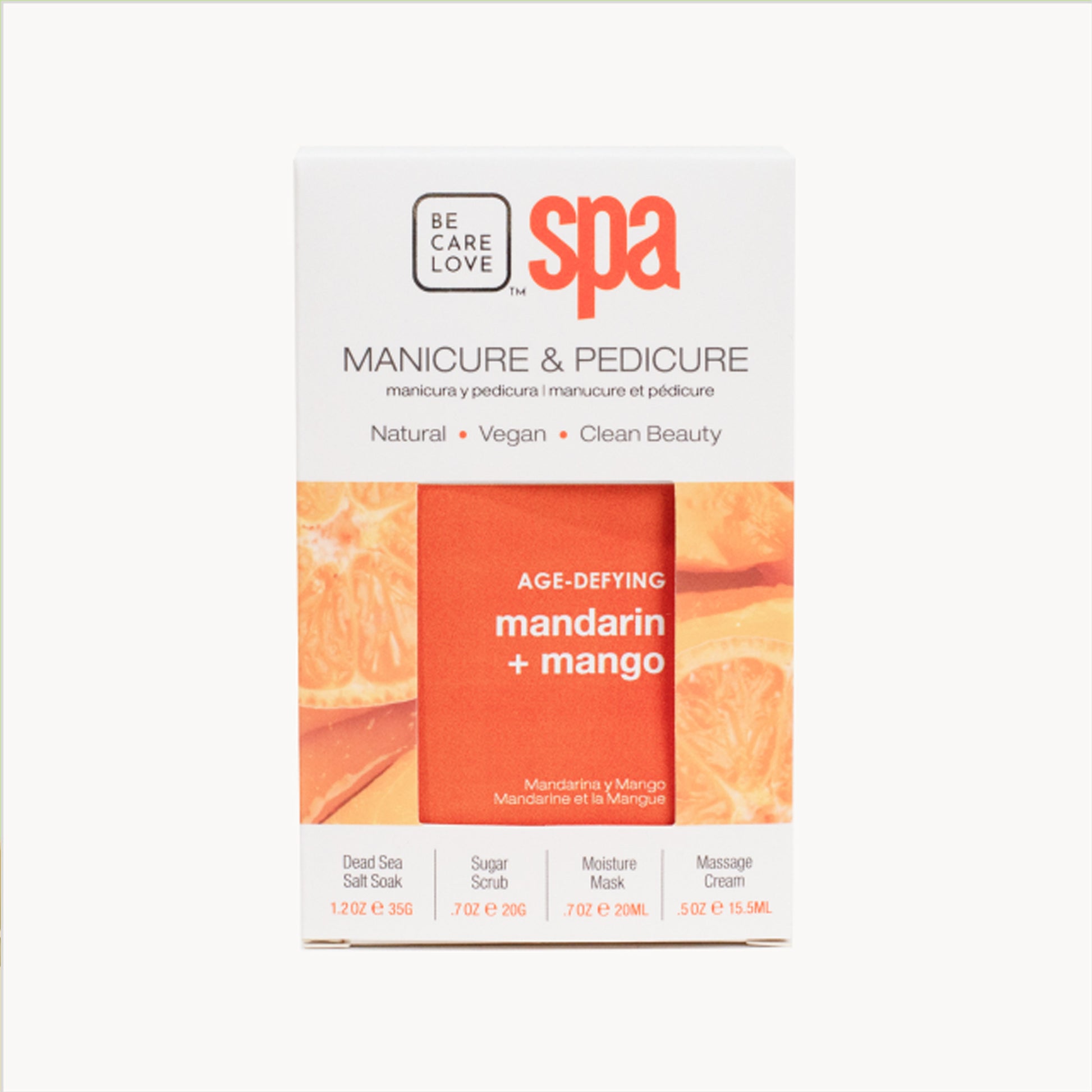 Mandarin and mango 4-step age-defying manicure and pedicure set