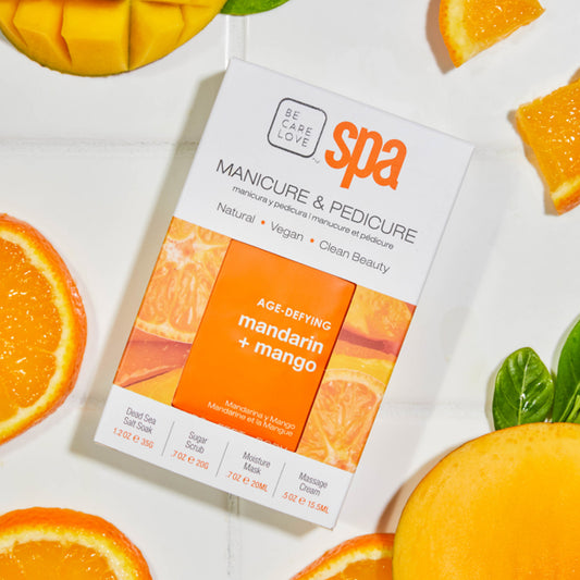 Mandarin and mango 4-step age-defying manicure and pedicure set