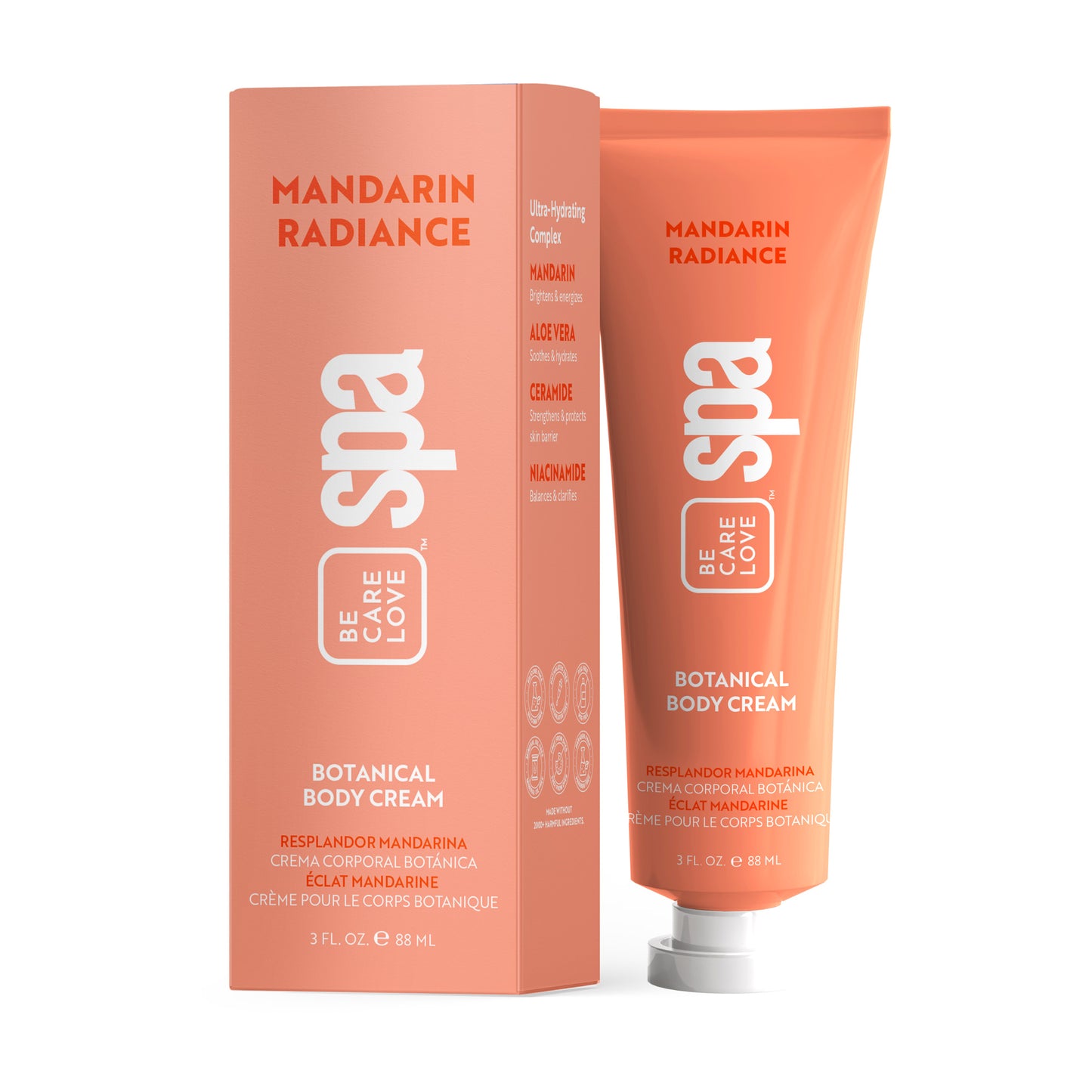 Natural brightening lotion with mandarin and aloe vera