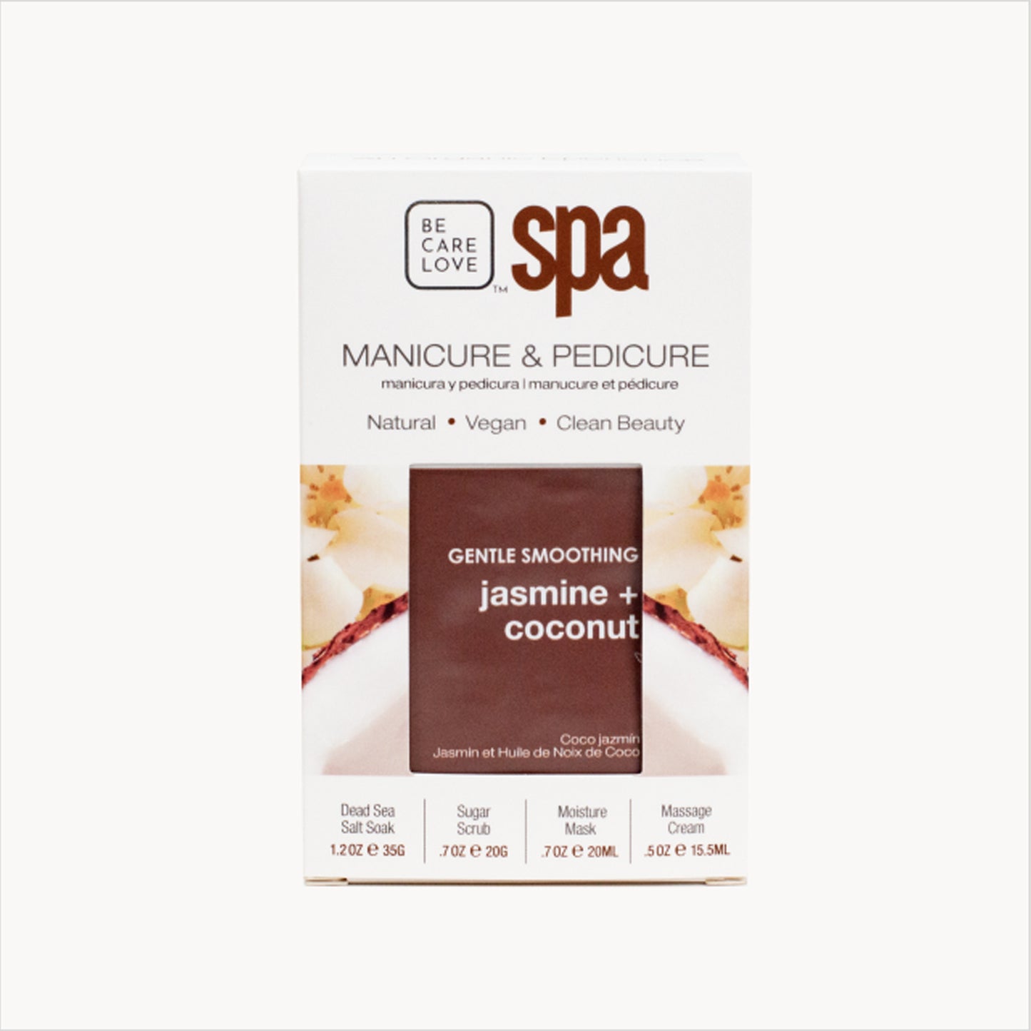 Jasmine and coconut 4-step smoothing manicure and pedicure set