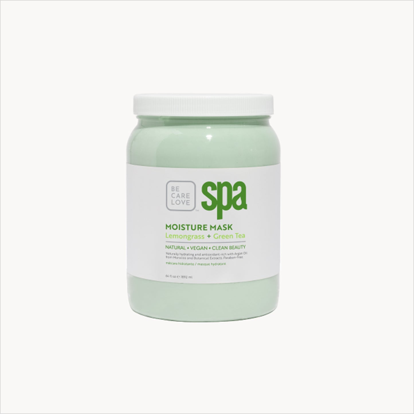 Purifying lemongrass and green tea clay mask with organic botanicals