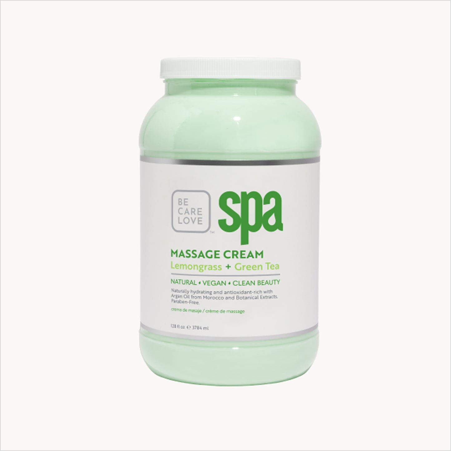 Moisturizing massage cream with lemongrass and green tea