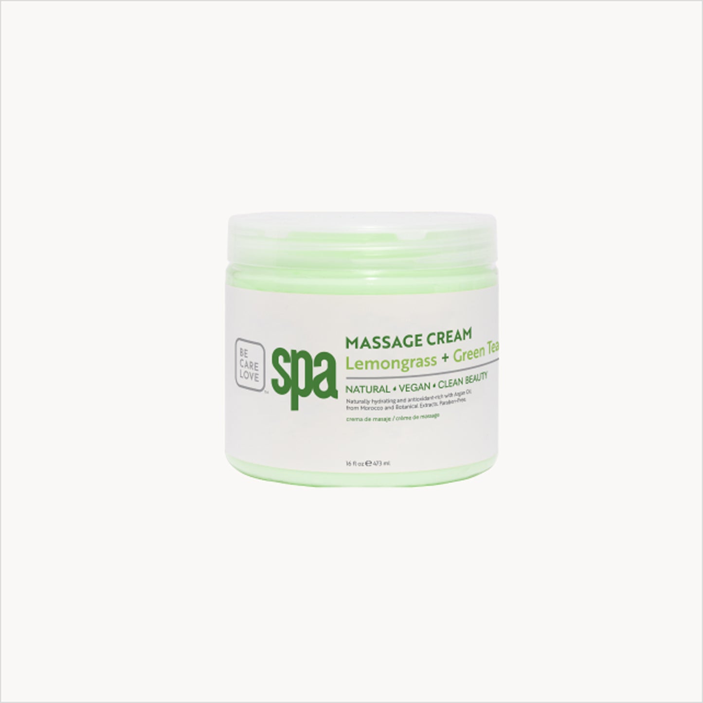 Moisturizing massage cream with lemongrass and green tea
