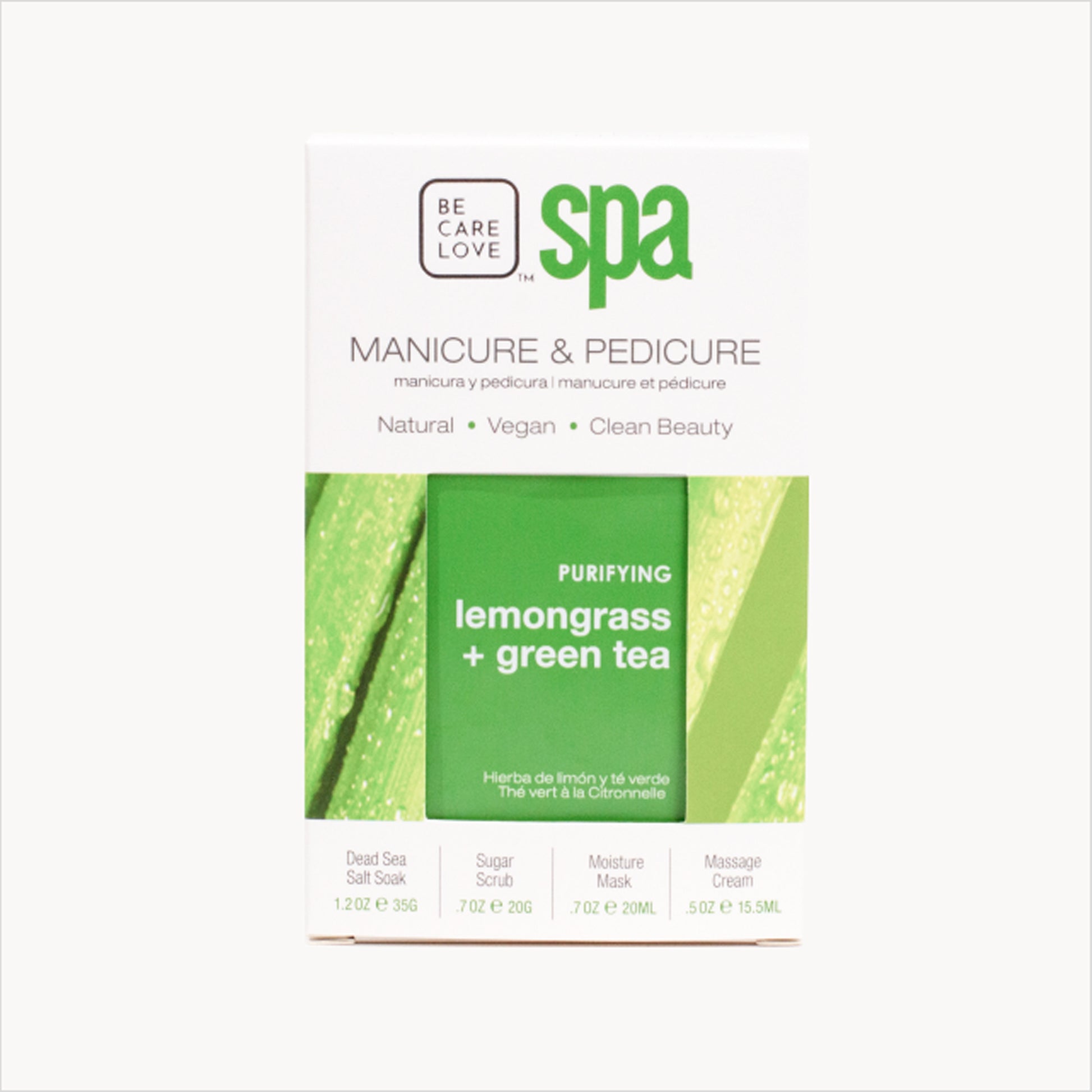 Lemongrass and green tea 4-step purifying manicure and pedicure set