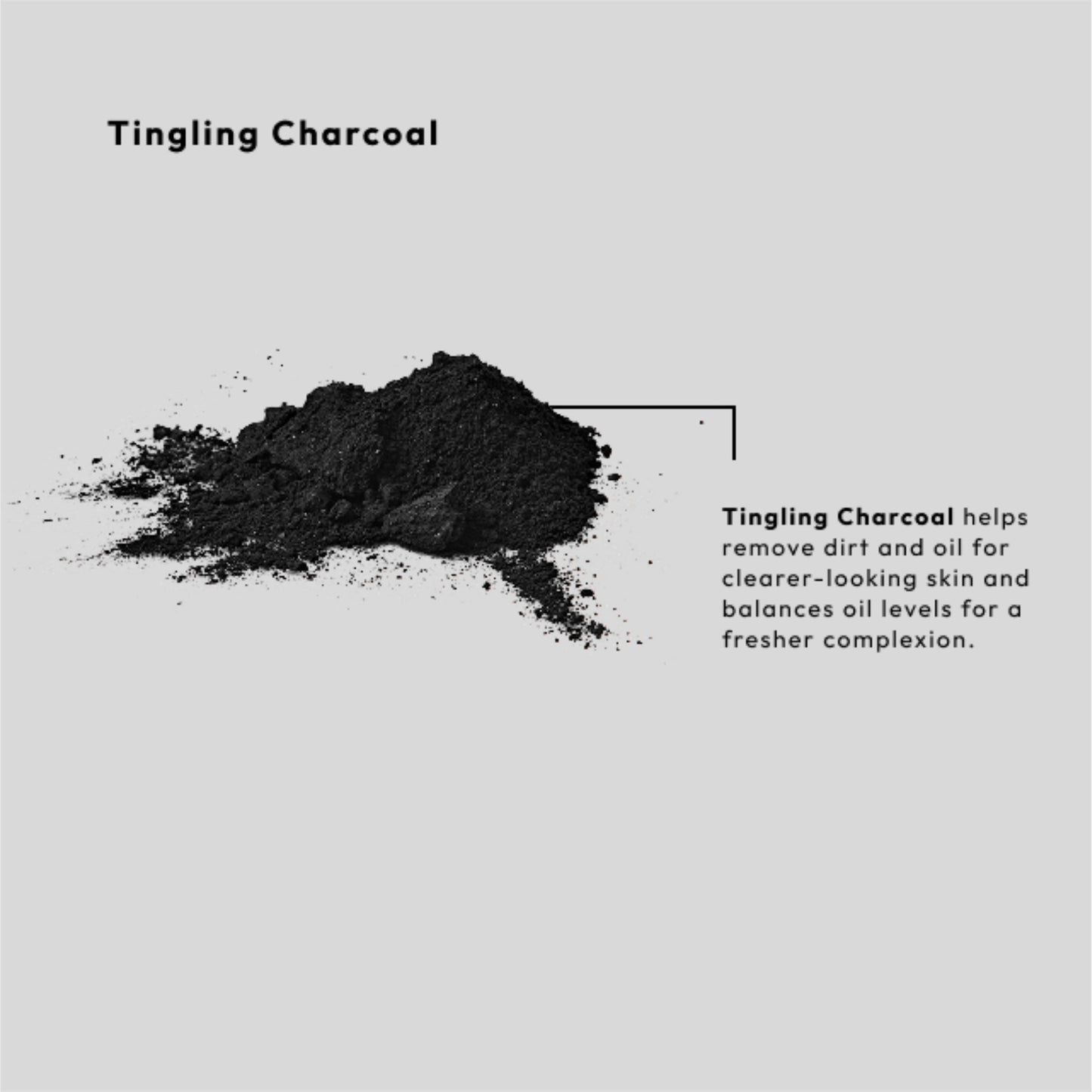 Detoxifying charcoal clay mask with mint and ginger