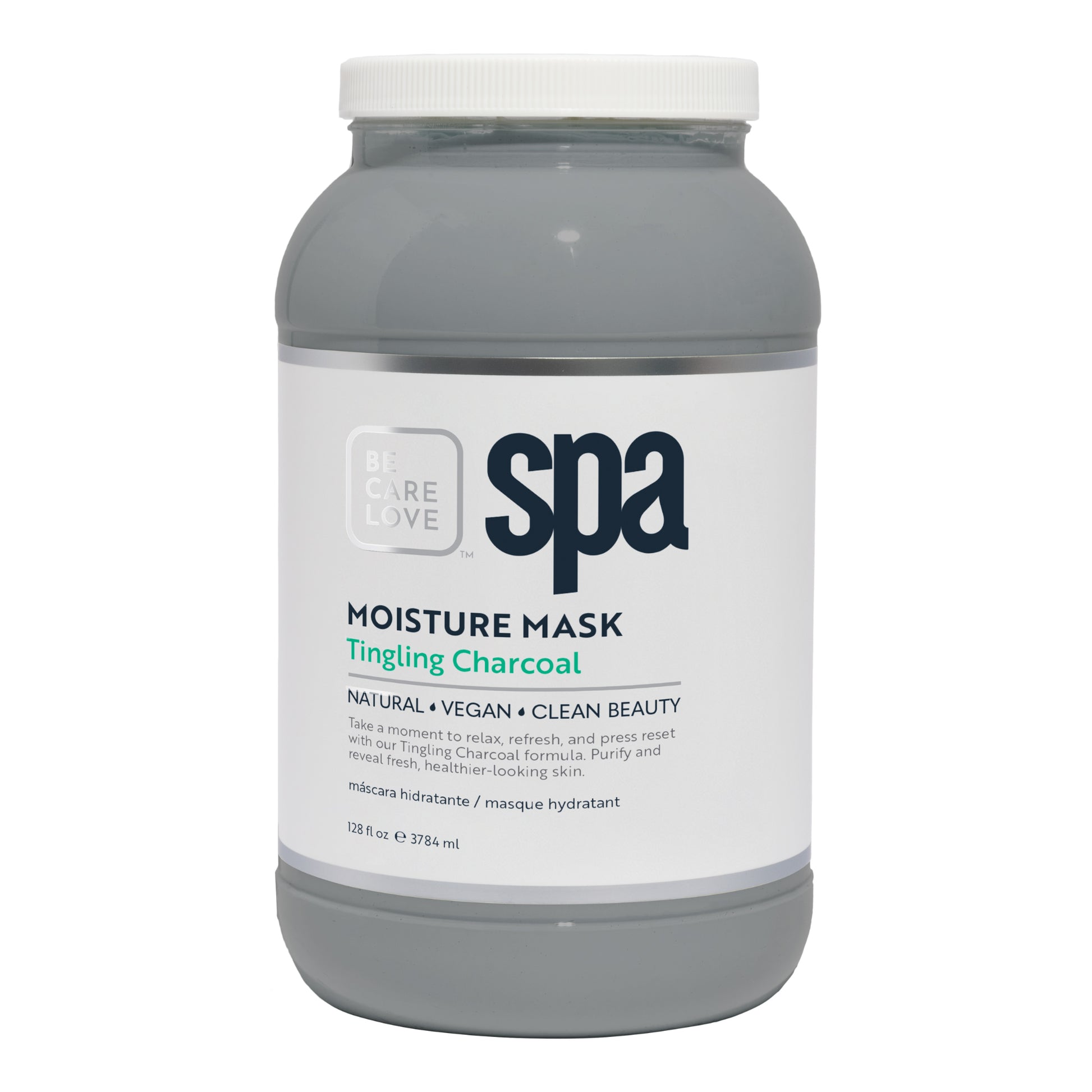 Detoxifying charcoal clay mask with mint and ginger