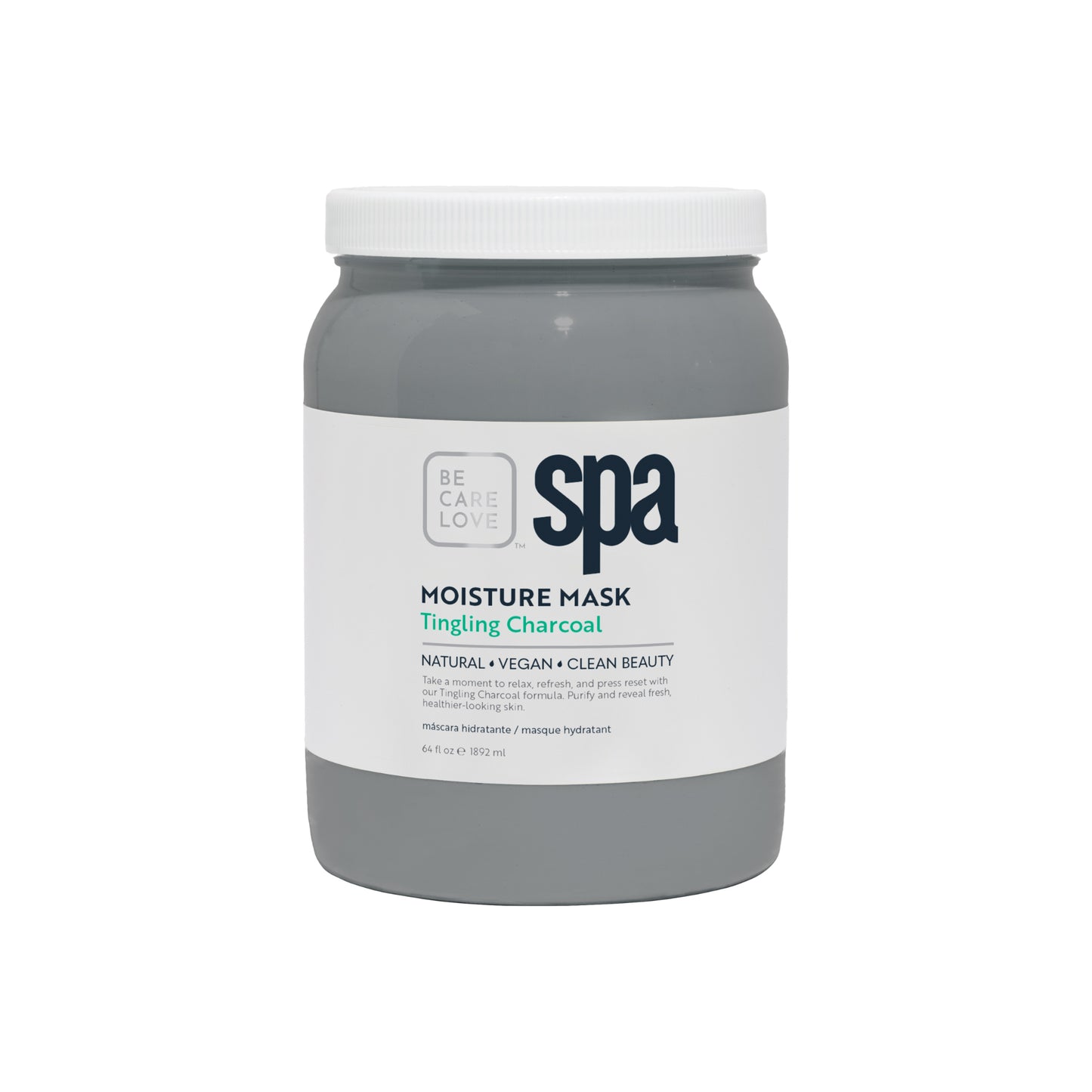 Detoxifying charcoal clay mask with mint and ginger
