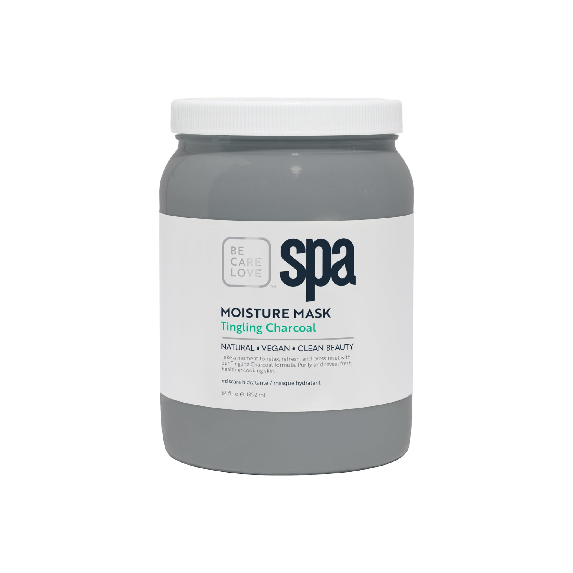 Detoxifying charcoal clay mask with mint and ginger