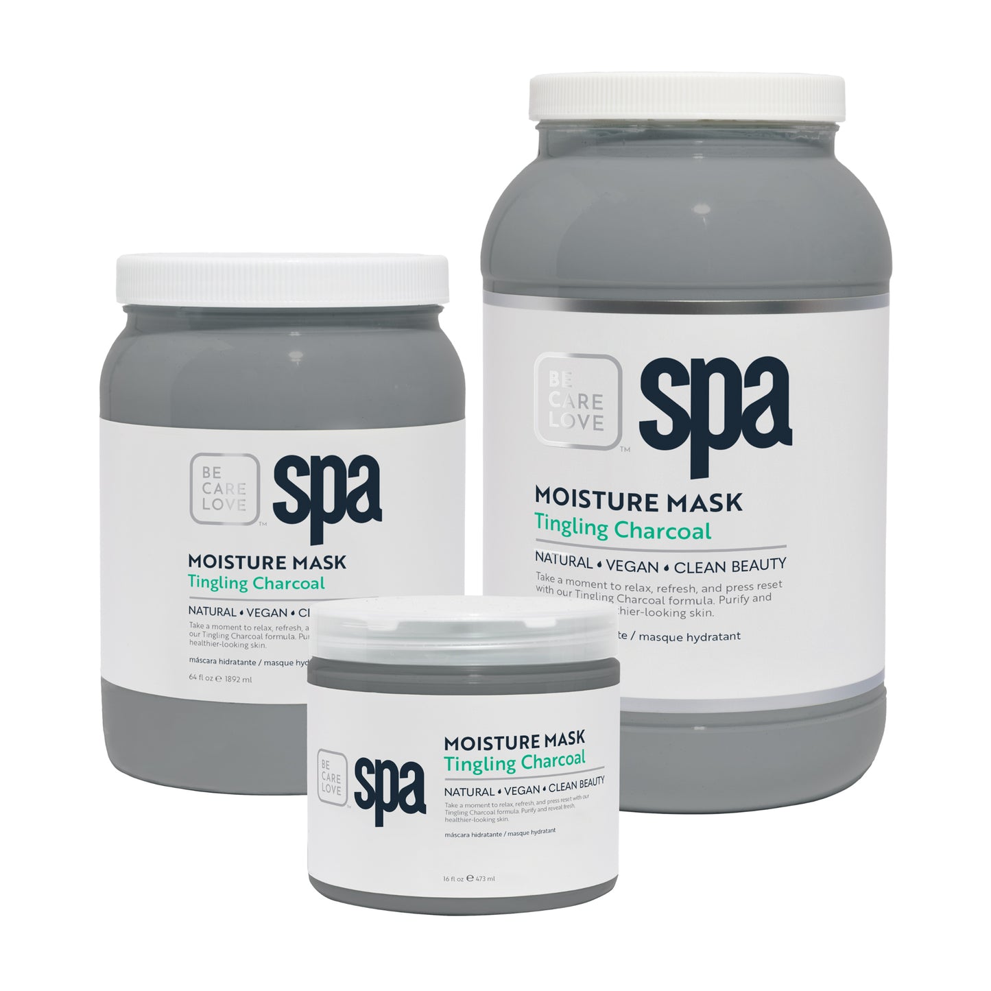 Detoxifying charcoal clay mask with mint and ginger