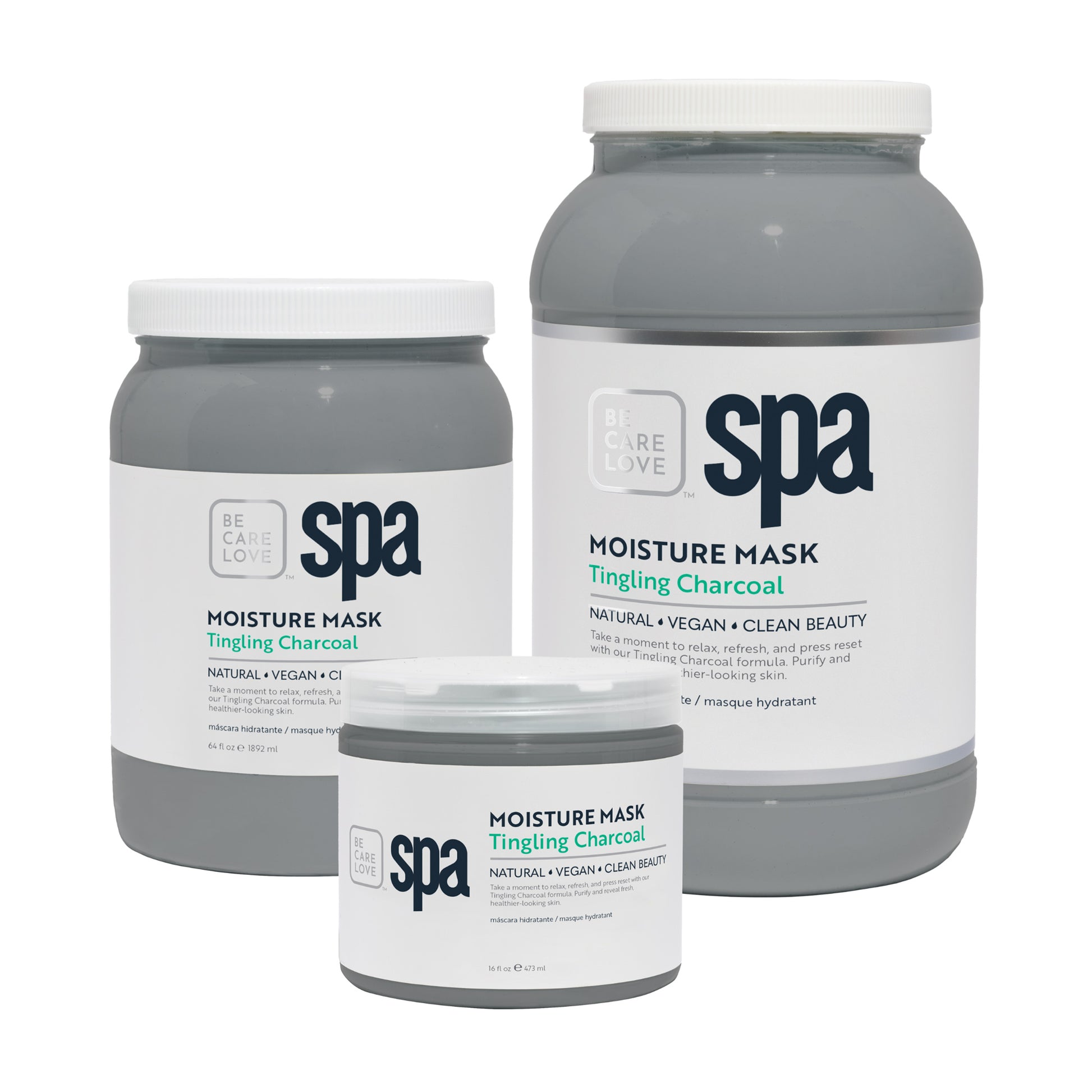 Detoxifying charcoal clay mask with mint and ginger