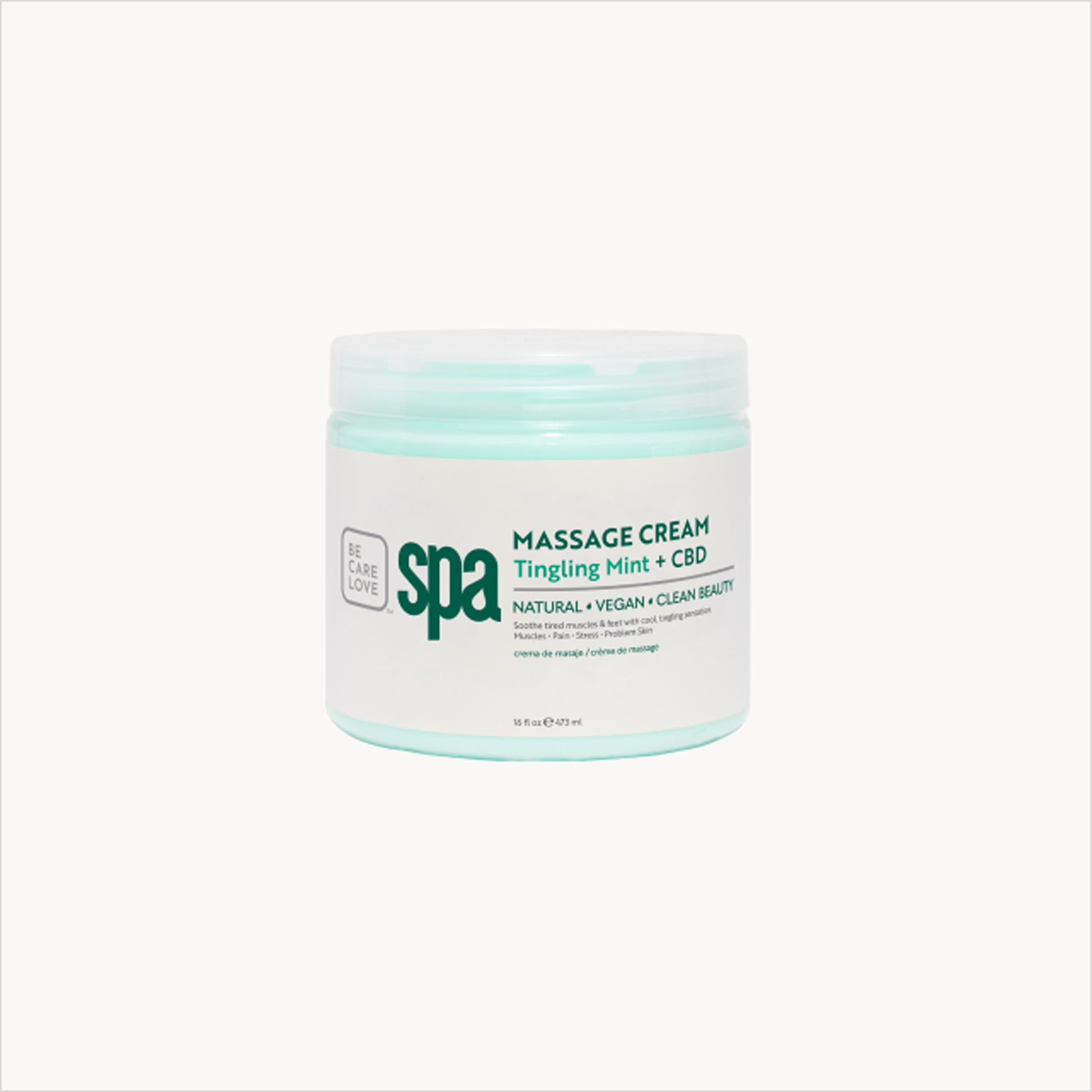 Cooling mint massage cream with organic hemp and peppermint