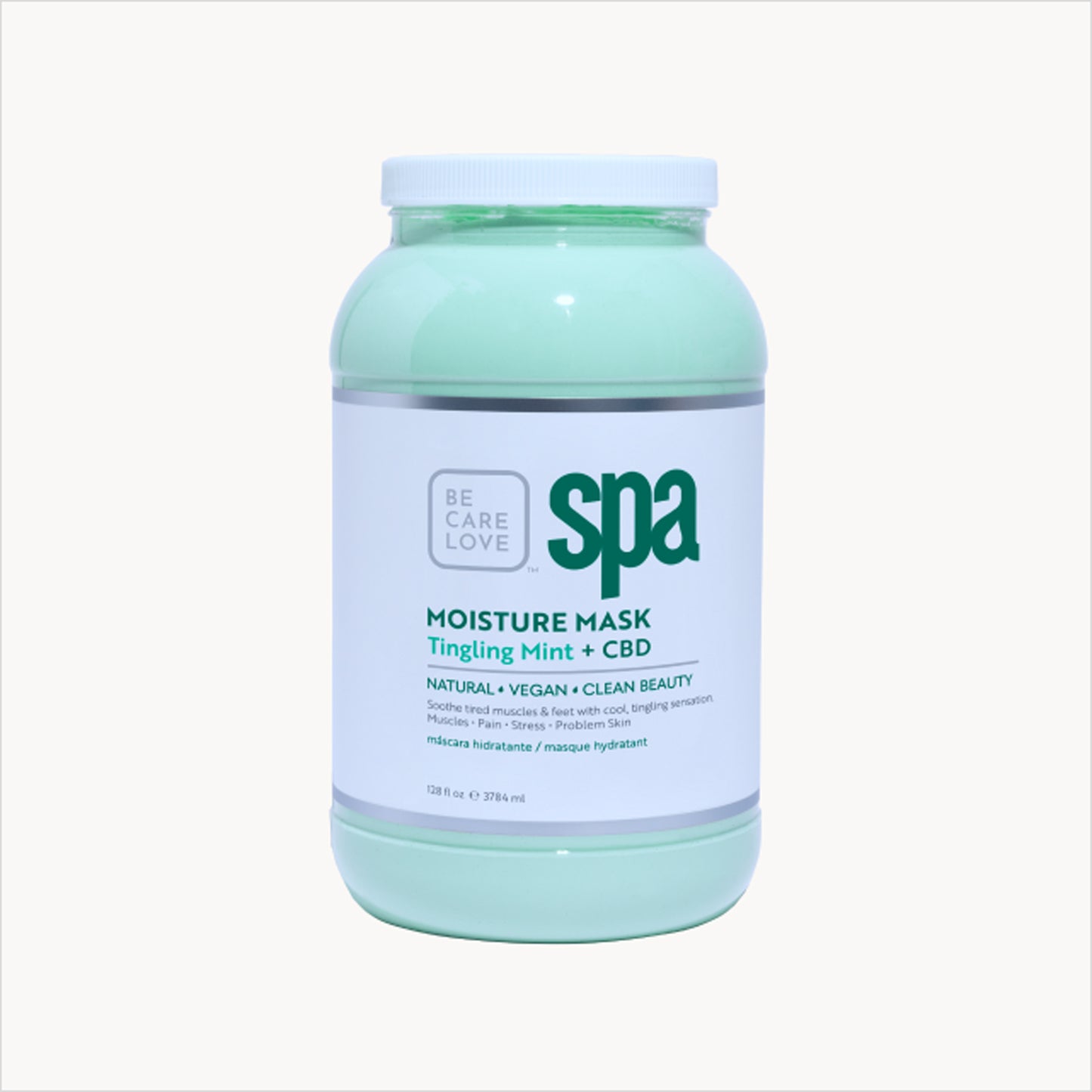Refreshing mint clay mask with hemp and eucalyptus