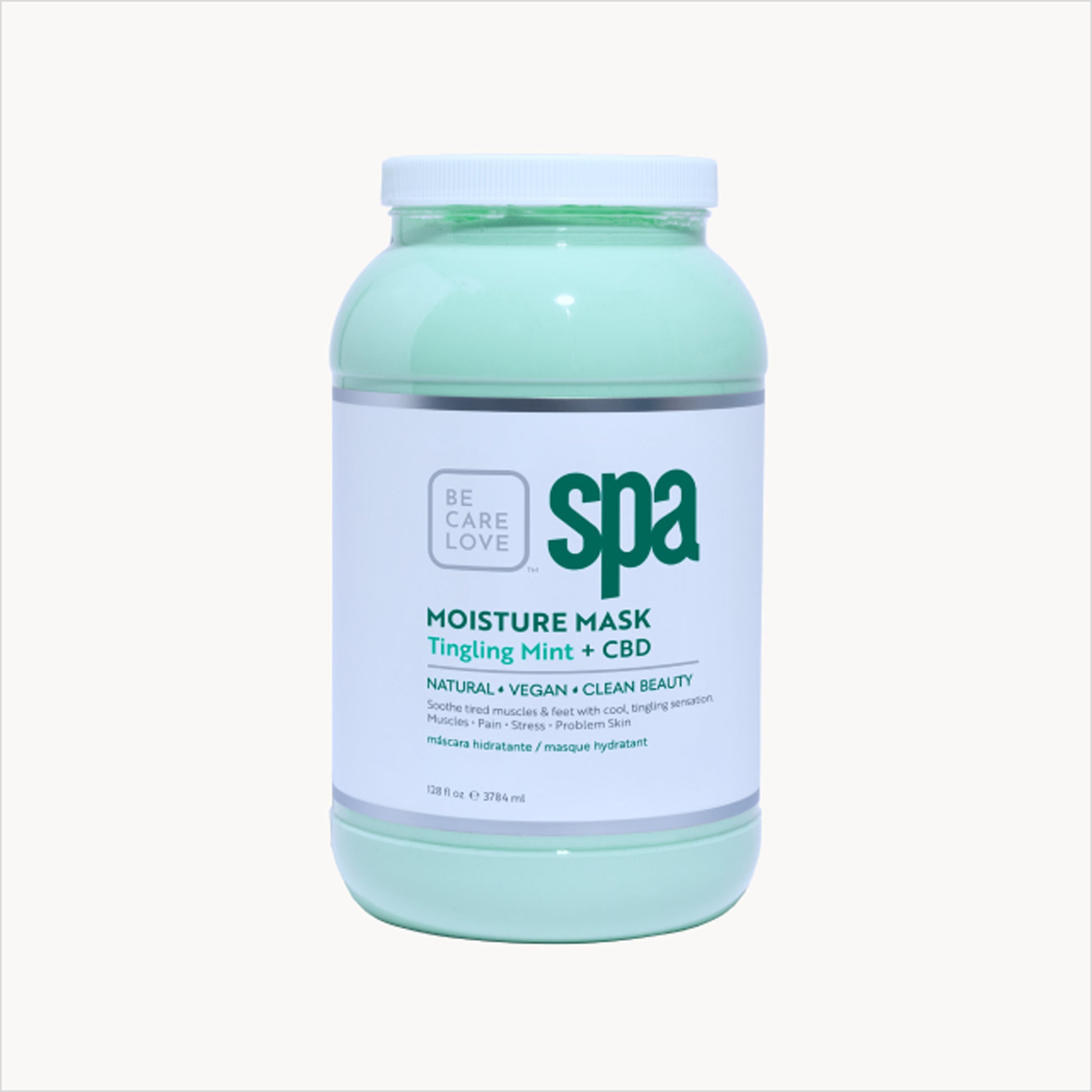 Refreshing mint clay mask with hemp and eucalyptus