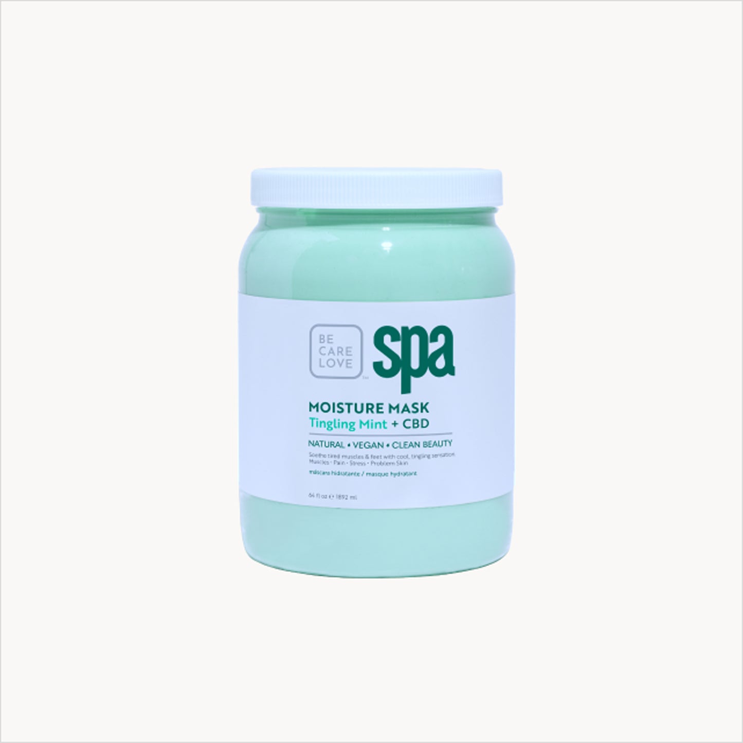 Refreshing mint clay mask with hemp and eucalyptus