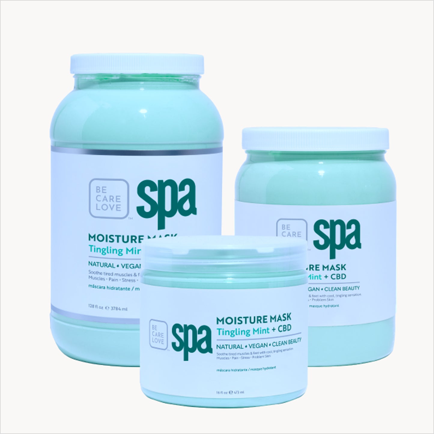 Refreshing mint clay mask with hemp and eucalyptus