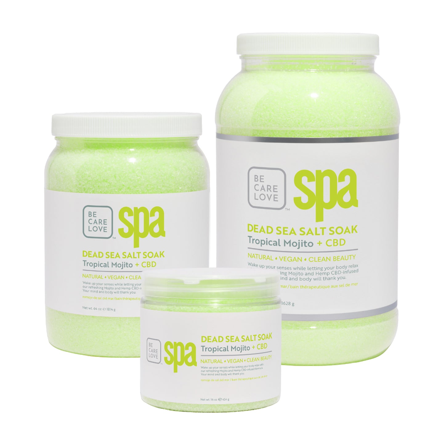 Refreshing Dead Sea salt soak with mint, bergamot, and hemp