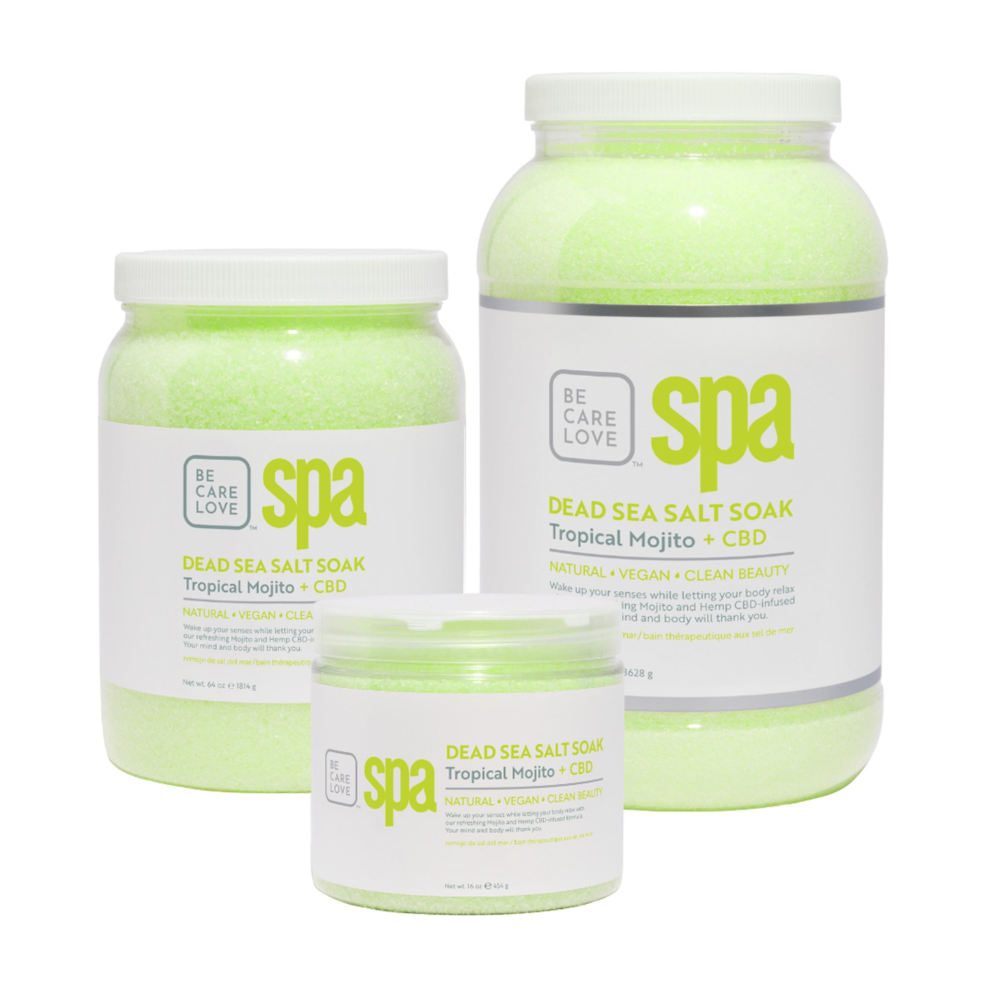 Refreshing Dead Sea salt soak with mint, bergamot, and hemp
