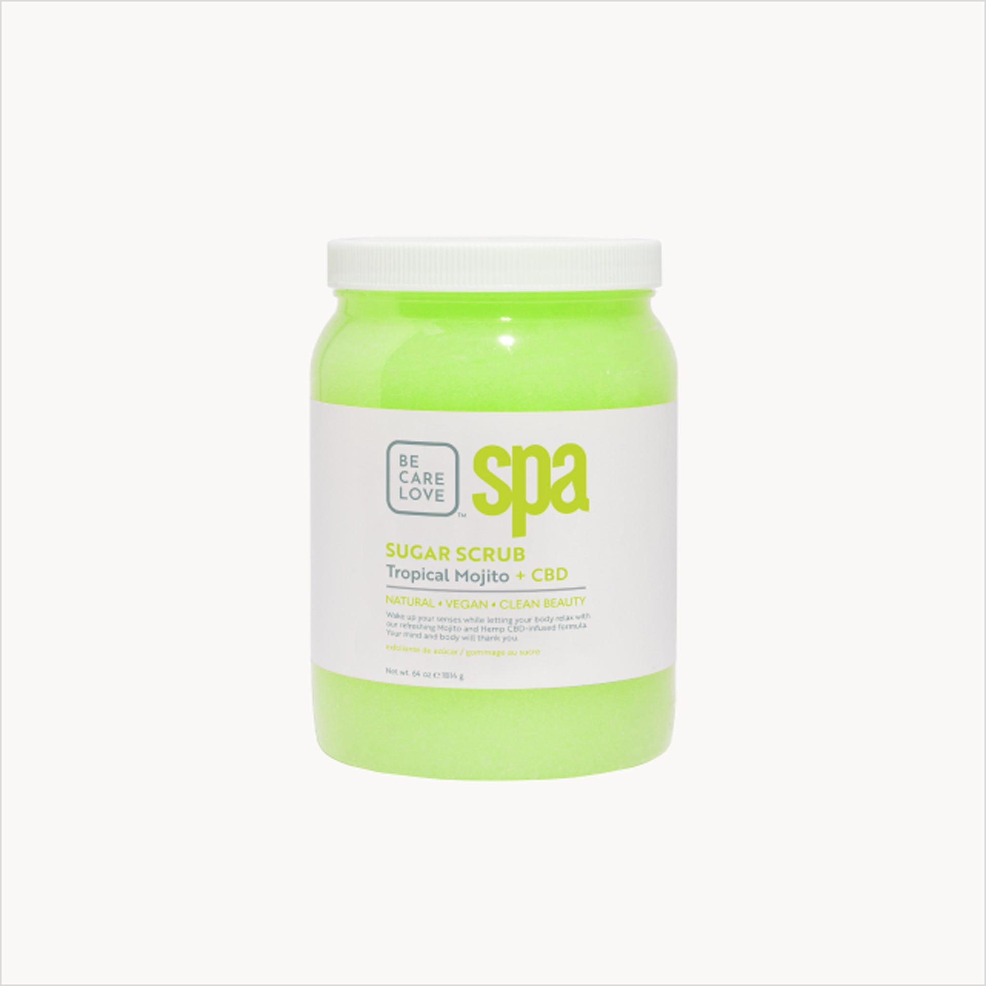 Exfoliating sugar scrub with mint, bergamot, and organic oils for smooth, refreshed skin