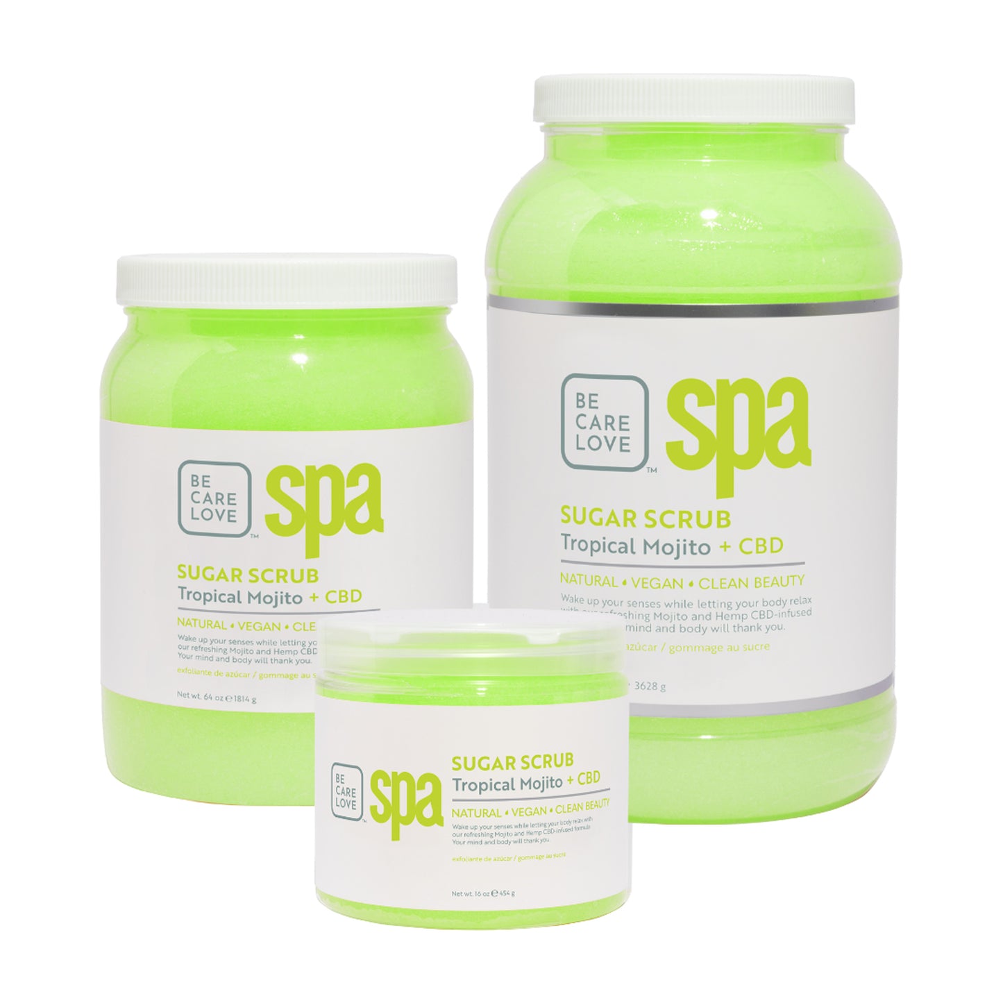 Exfoliating sugar scrub with mint, bergamot, and organic oils for smooth, refreshed skin